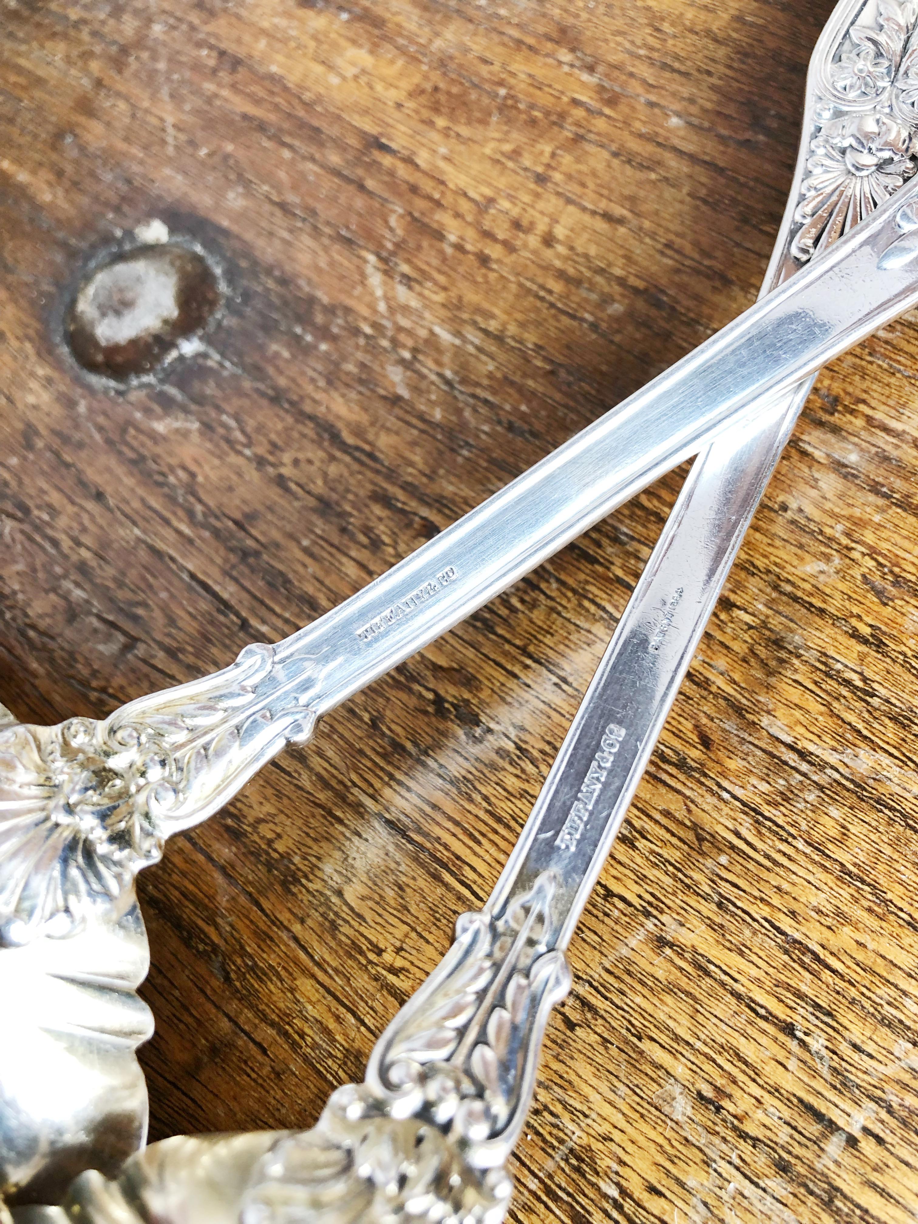 Antique Silver Plated Tiffany & Co Serving Utensils