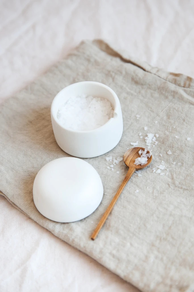 Snow Salt Box & Spoon
