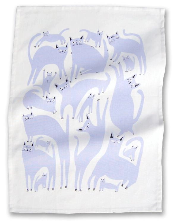 Lavender Cats Tea Towel