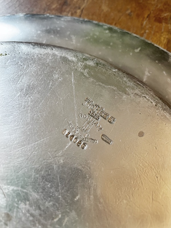 Antique Silver Plated Serving Tray from The Plaza Hotel NYC