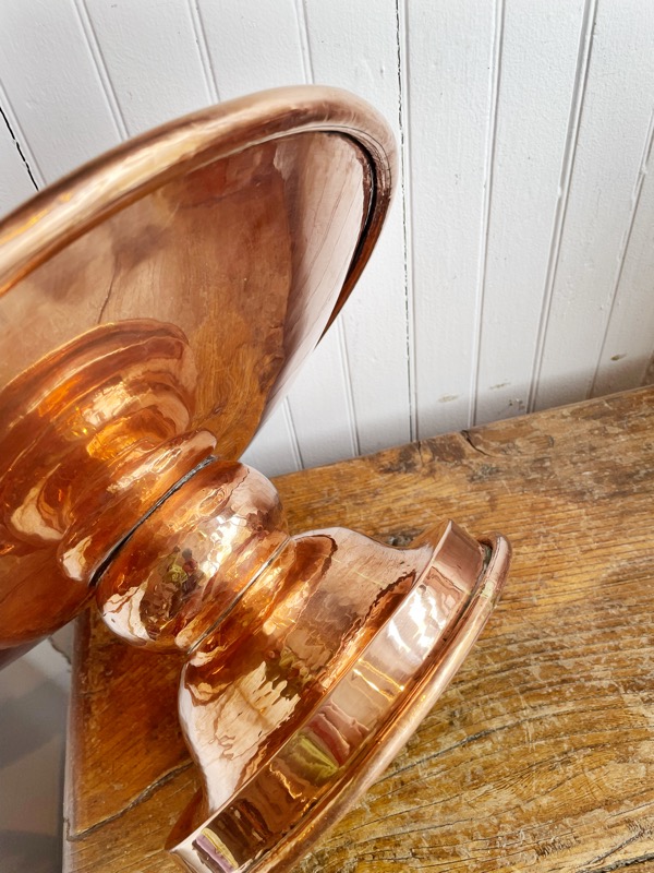 Huge English Victorian Era Copper Display Compote