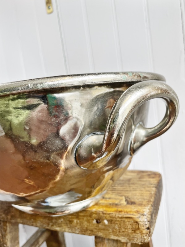 Antique English Silver Plated Serving Bowl from White Star Line Ocean Liner