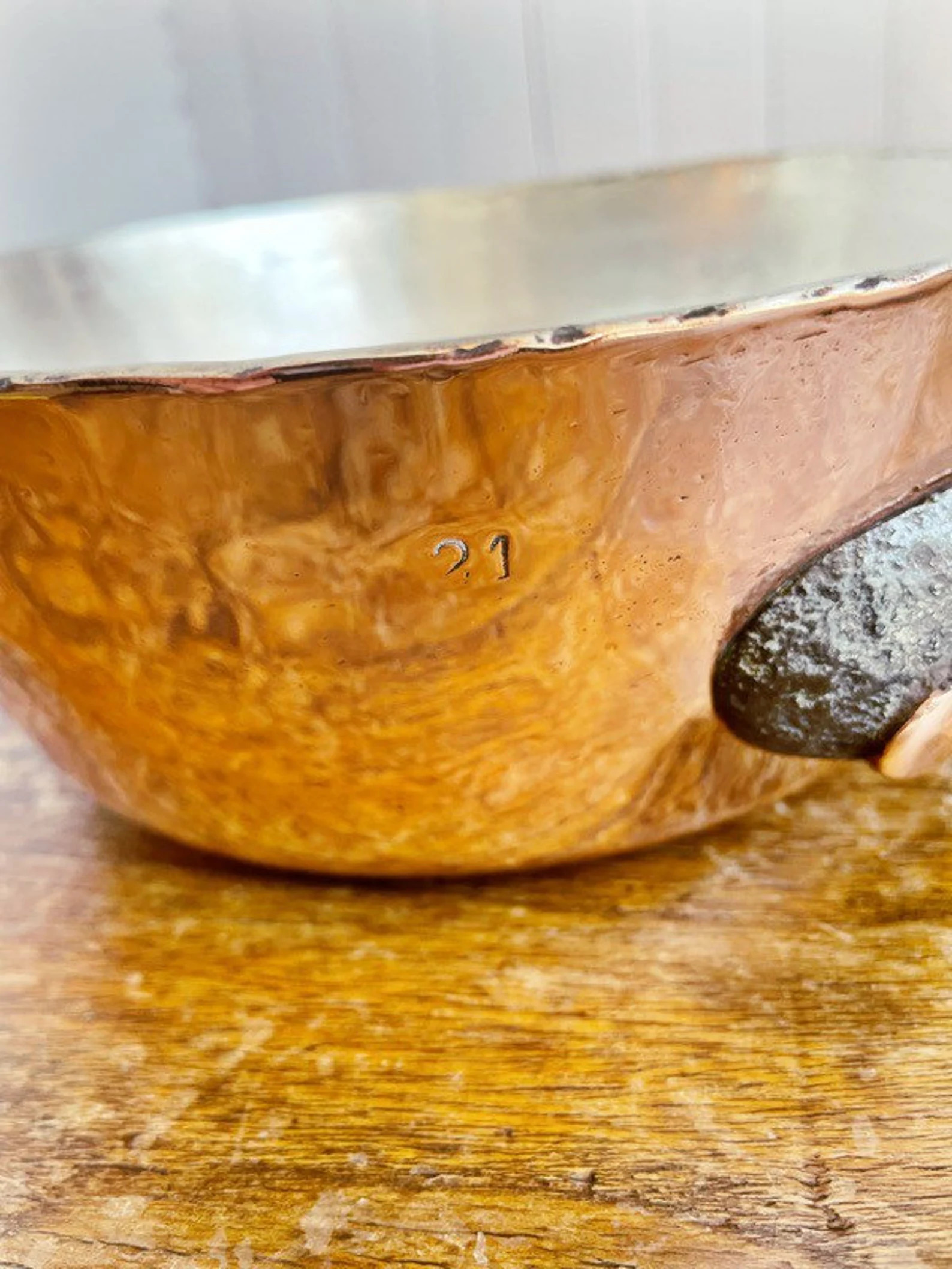 Antique Gaillard Copper Pot from The Grand Hotel in Cannes France