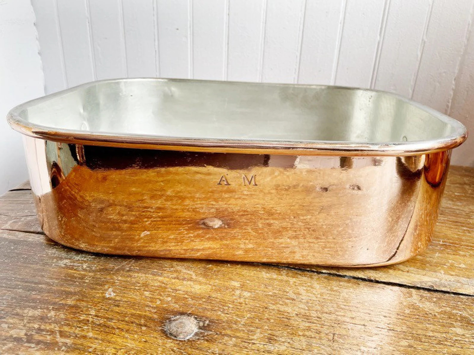 Antique English Copper Roasting Pan