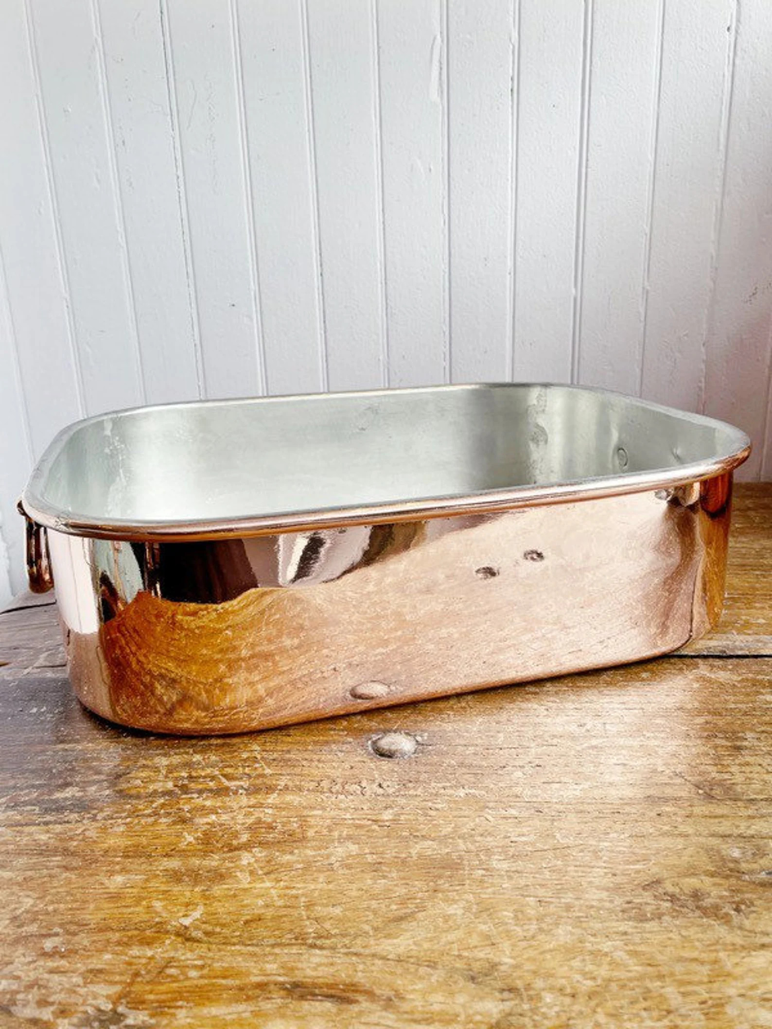 Antique English Copper Roasting Pan