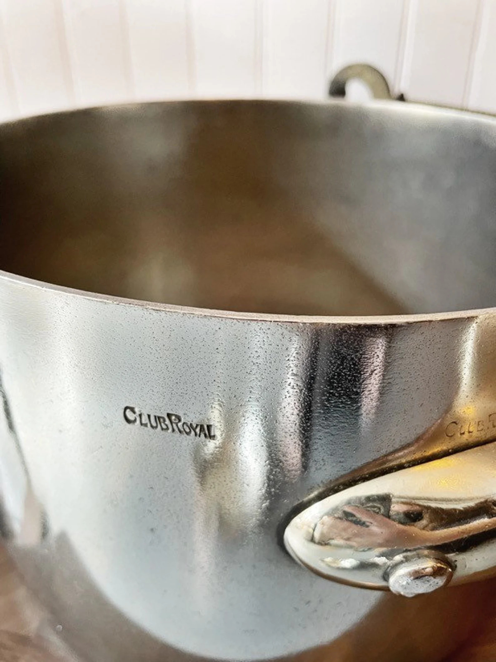 Antique Pure Nickel Sauce Pan from Club Royal NYC