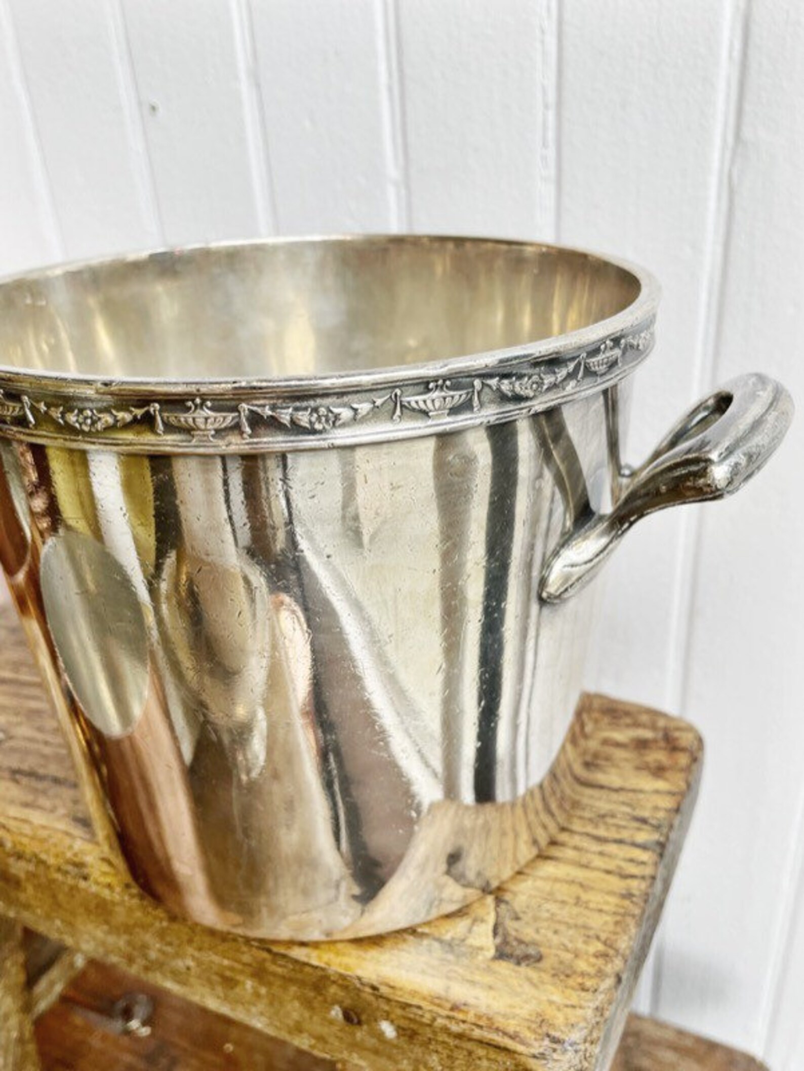 1929 Silver Plated Ice or Champagne Bucket from The Hotel Statler