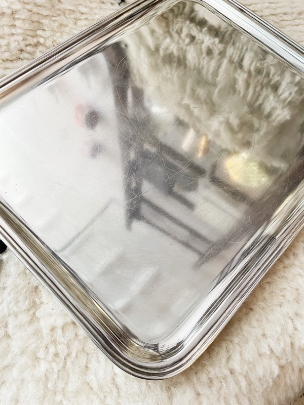 Vintage Silver Plated Serving Tray from Hotel Ritz Paris