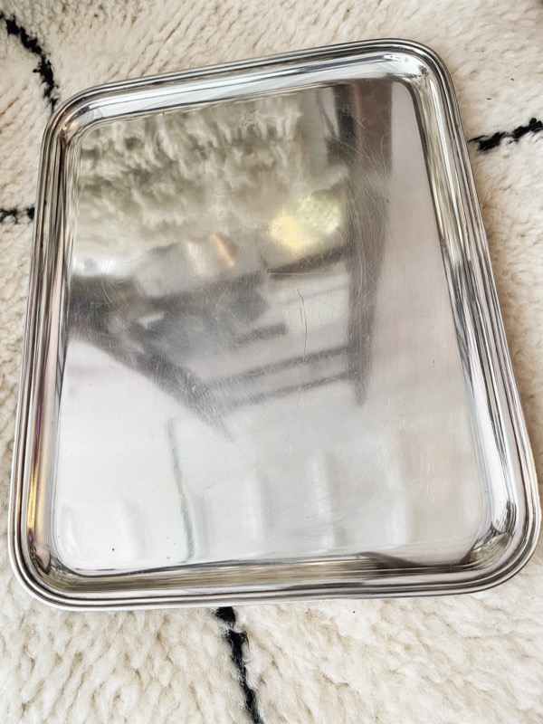 Vintage Silver Plated Serving Tray from Hotel Ritz Paris