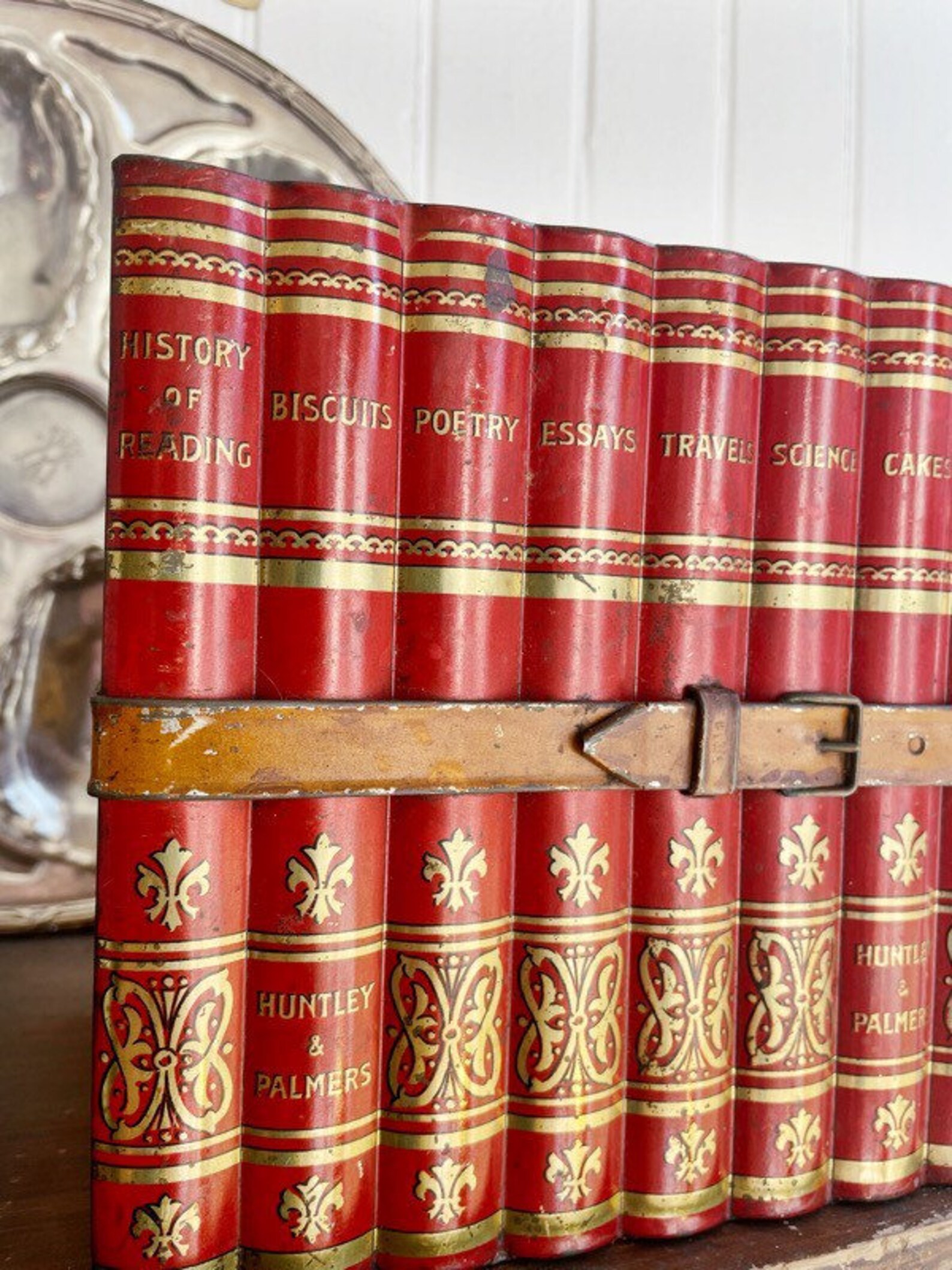 Antique c. 1900 English Book Biscuit Tin - Huntley & Palmers