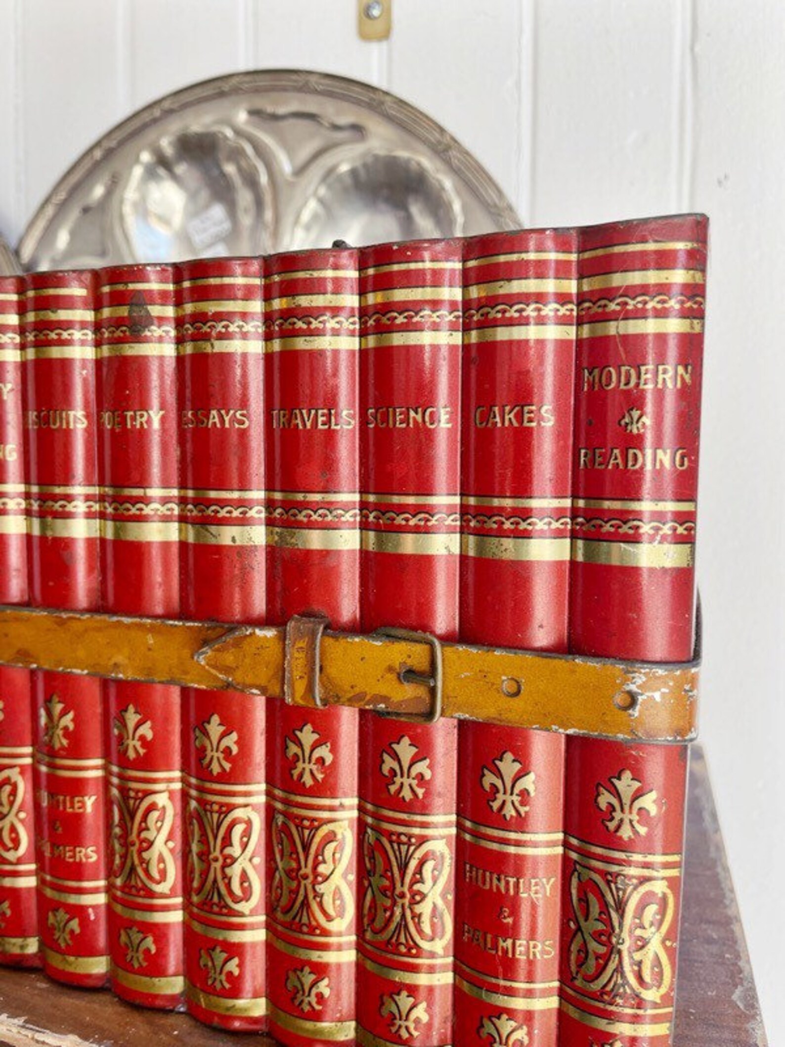 Antique c. 1900 English Book Biscuit Tin - Huntley & Palmers