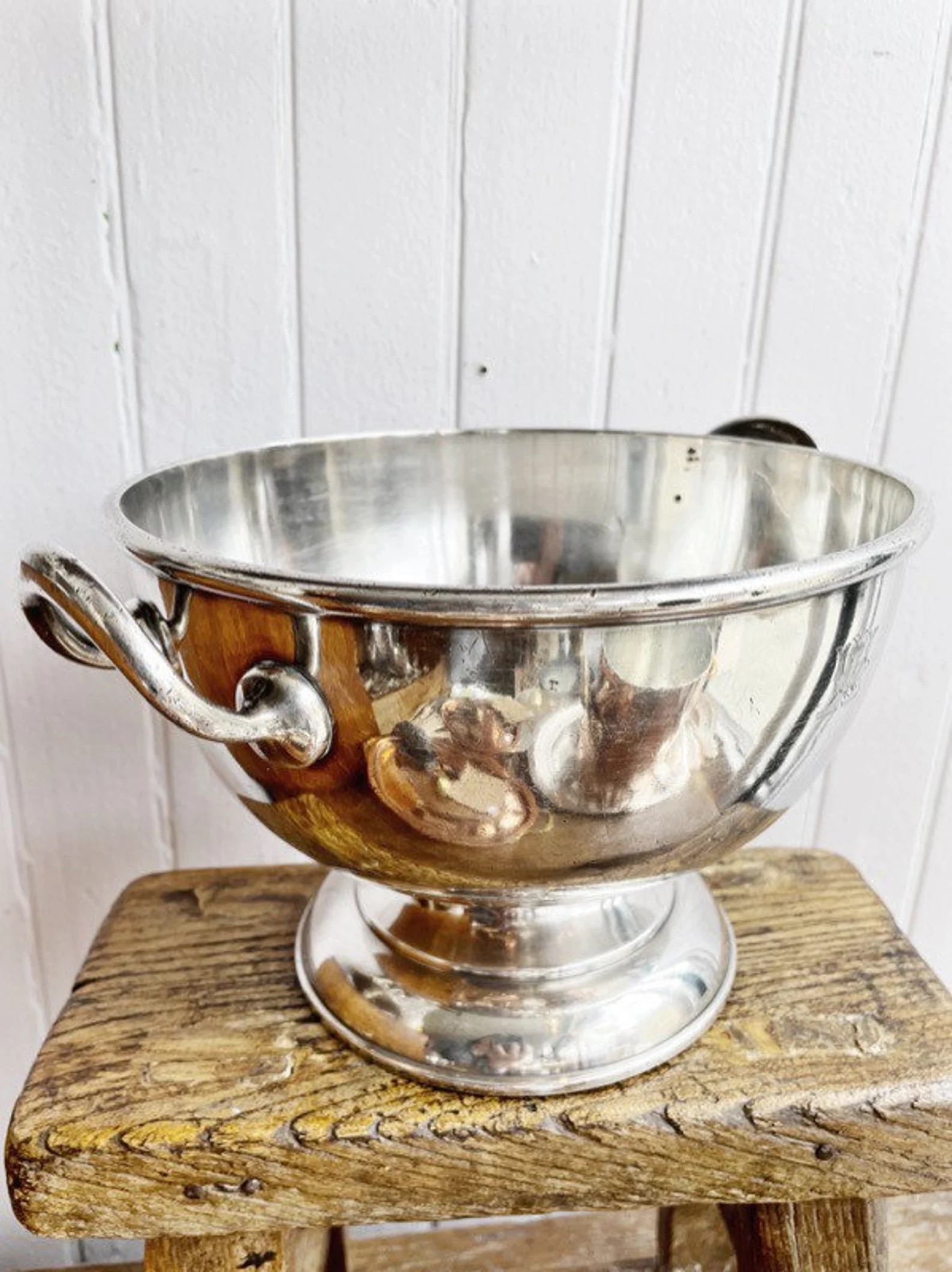 Antique Christofle Silver Plated Wagons-Lits Orient Express Railroad Serving Bowl