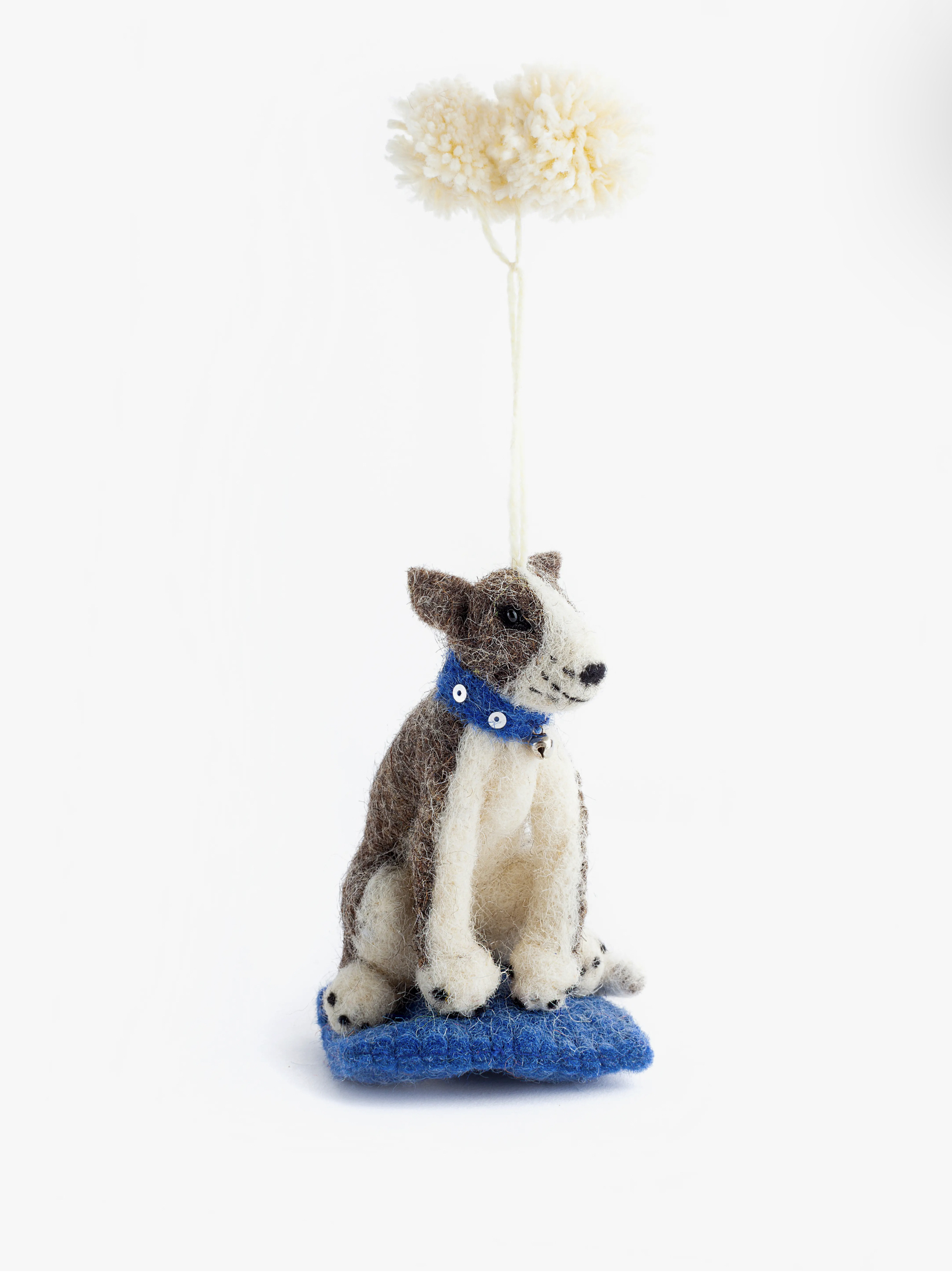 Felted Wool Dog Ornament 