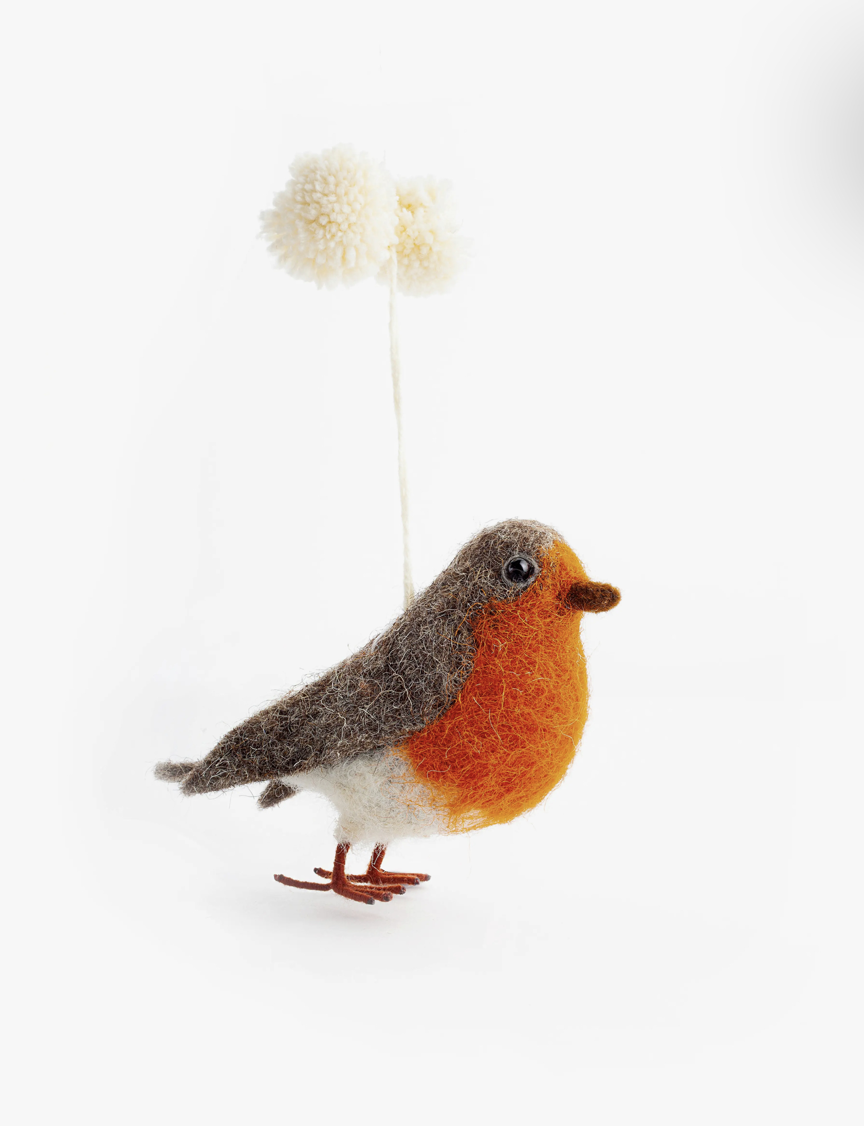 Felted Wool Robin Ornament 