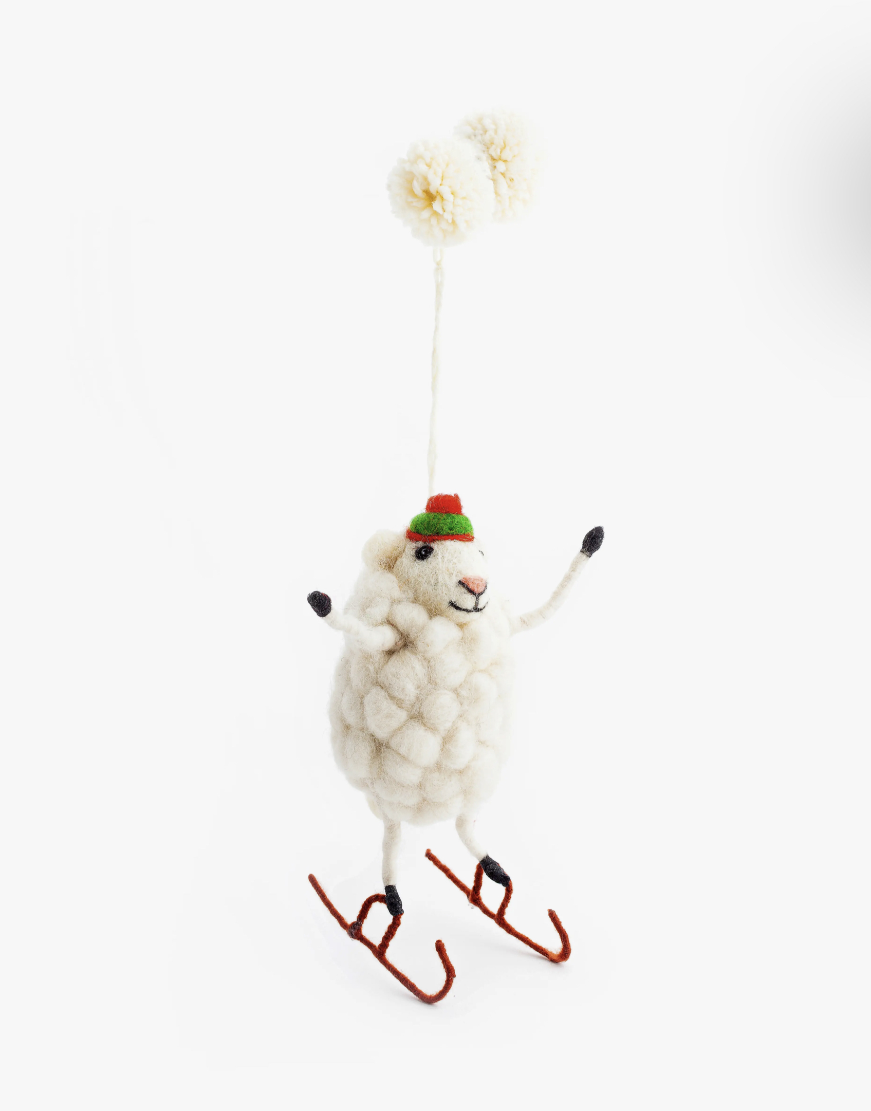 Felted Wool Sheep Ornament 