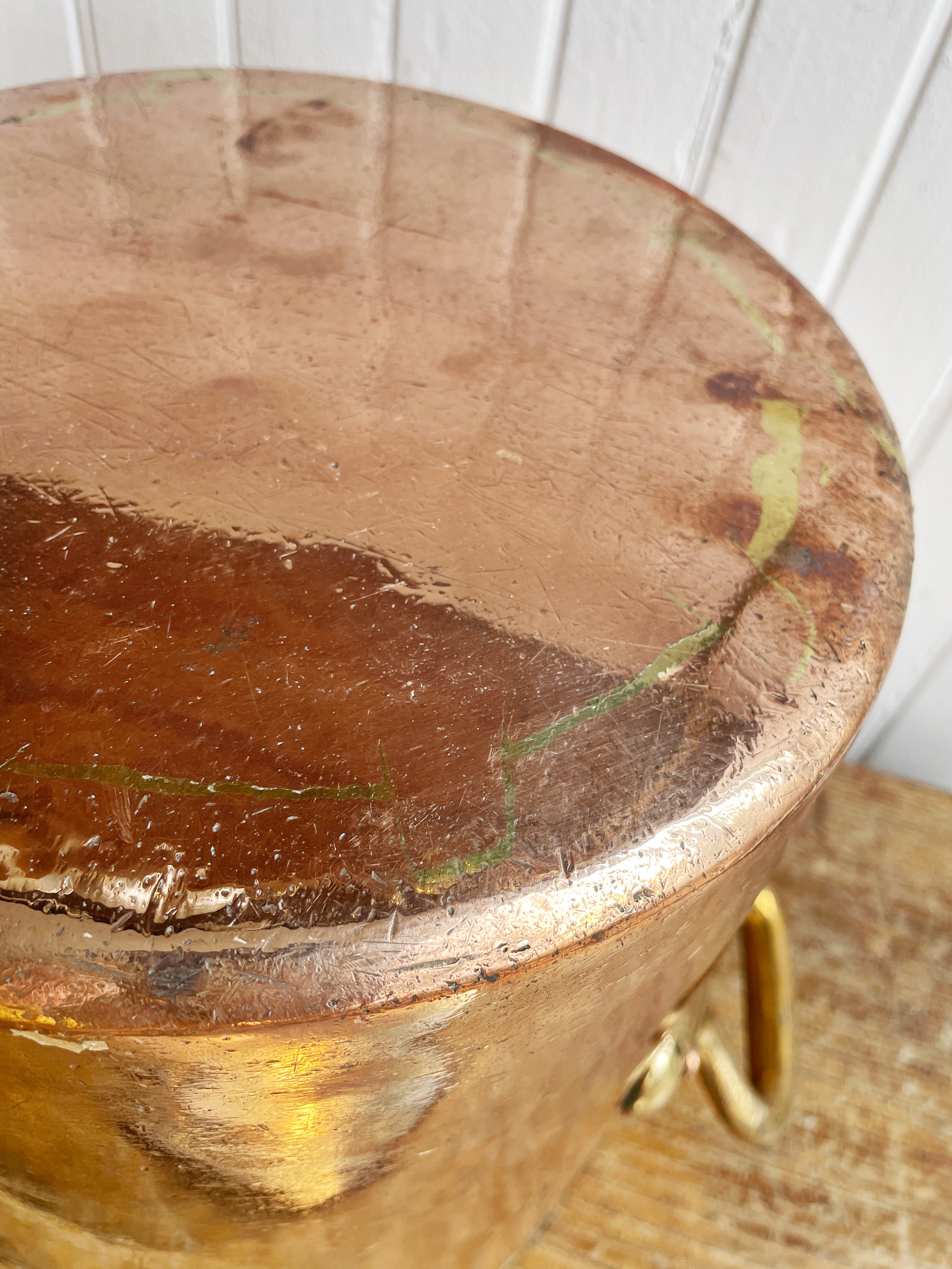 Large Antique Gaillard Copper Stockpot Pot