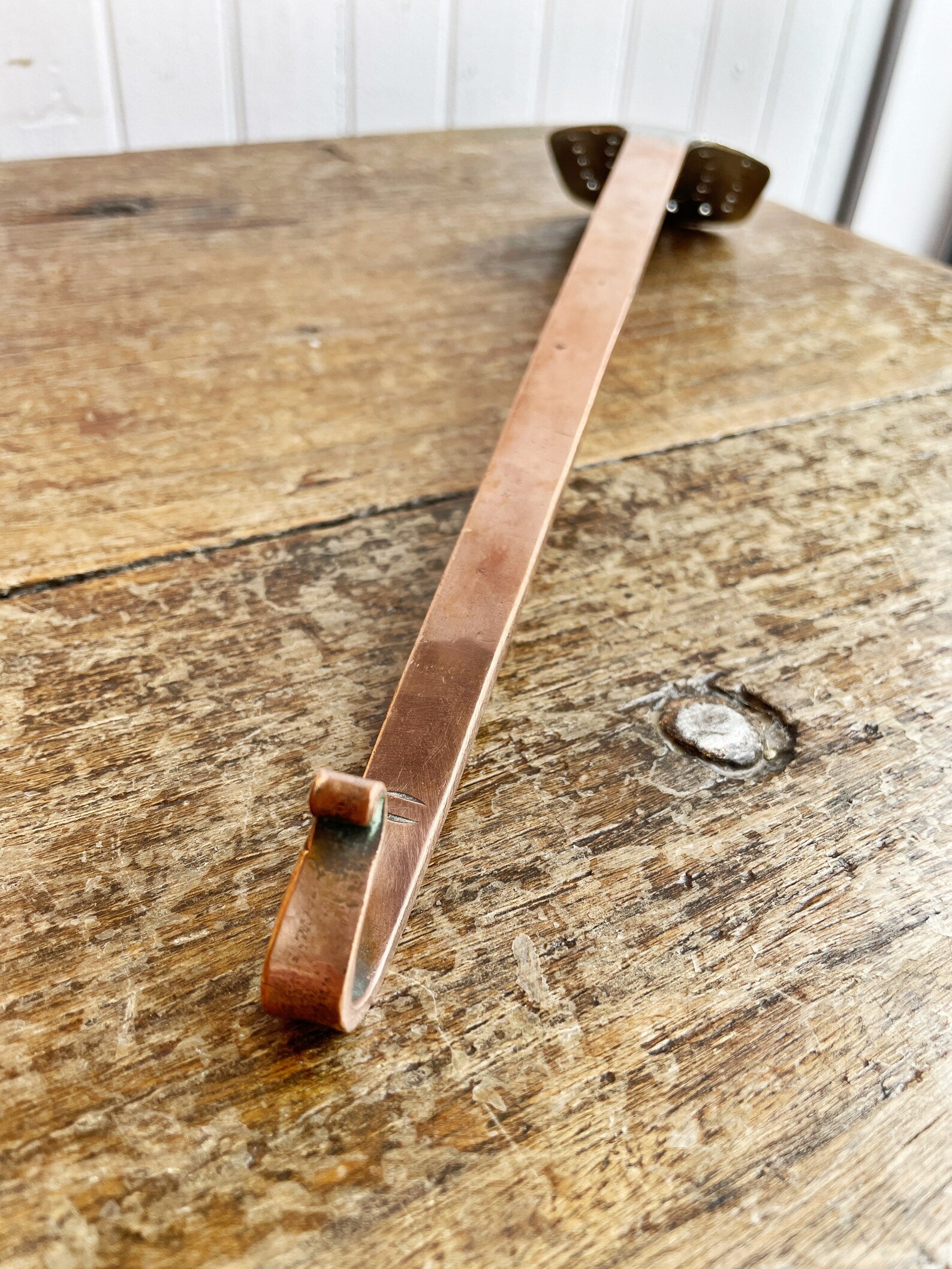 Large Antique French Copper Skimmer