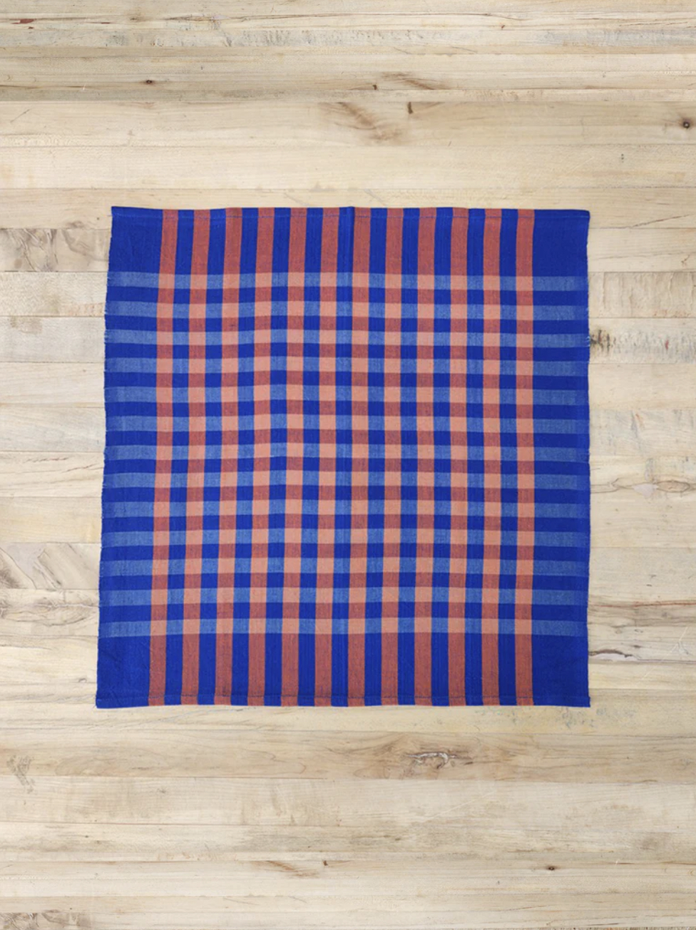 Cobalt Cotton Grid Napkins