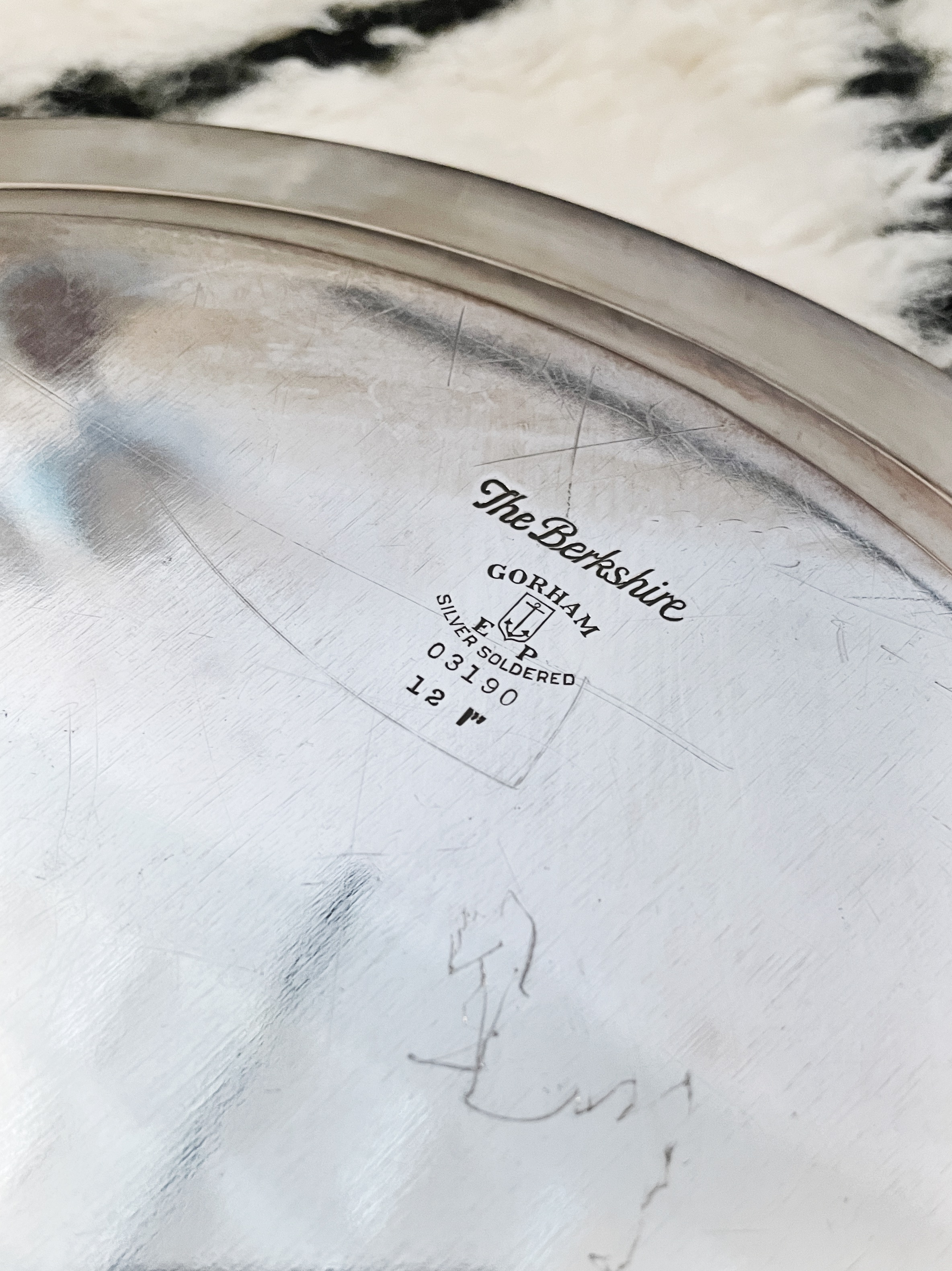 1926 Silver Plated Tray from The Berkshire Hotel NYC