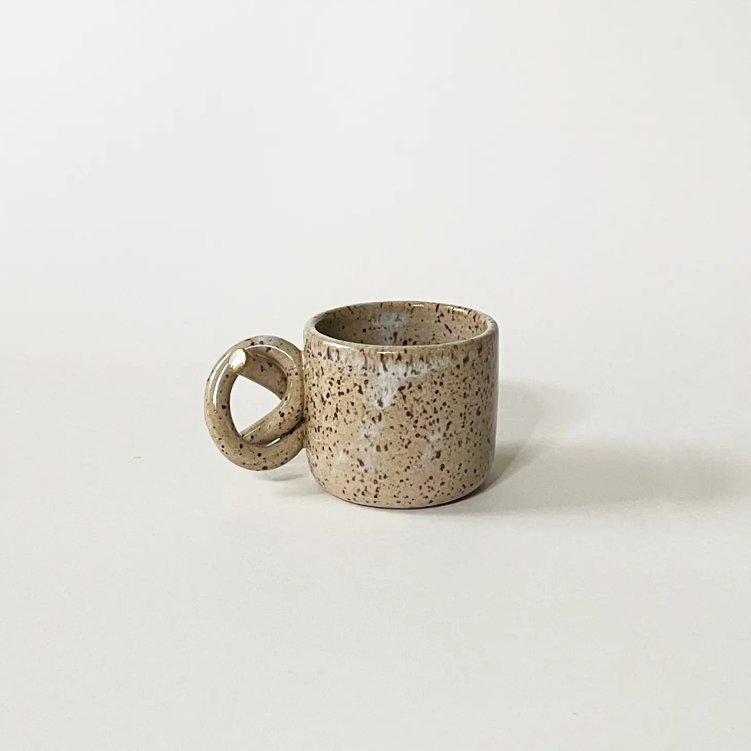 Speckled Knot Handle Espresso Cup