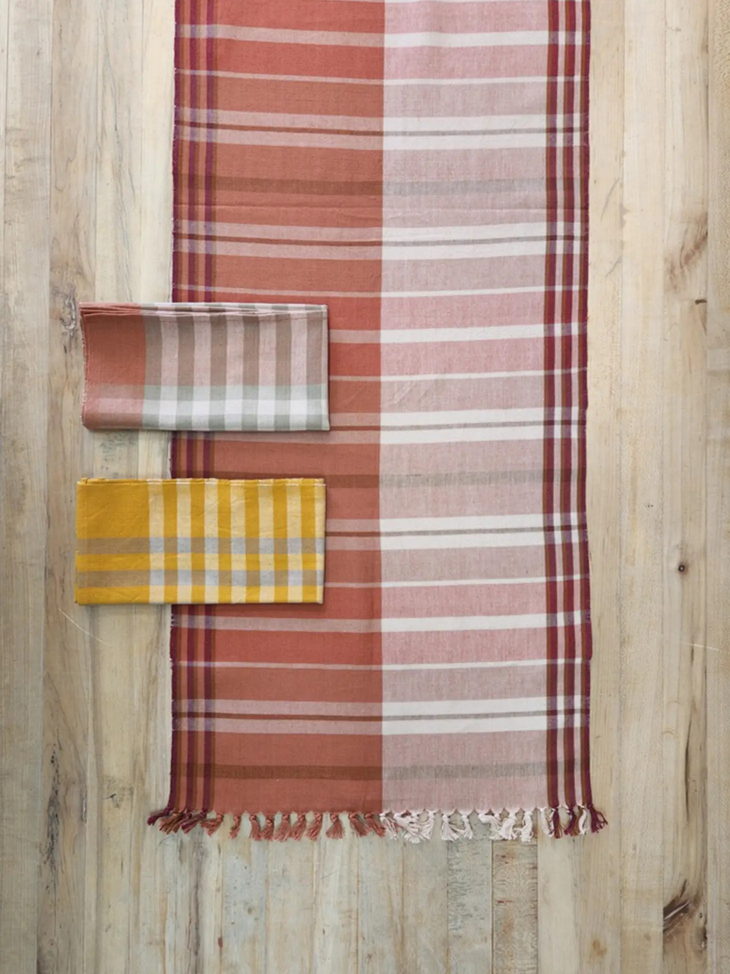 Handwoven Strawberry Table Runner