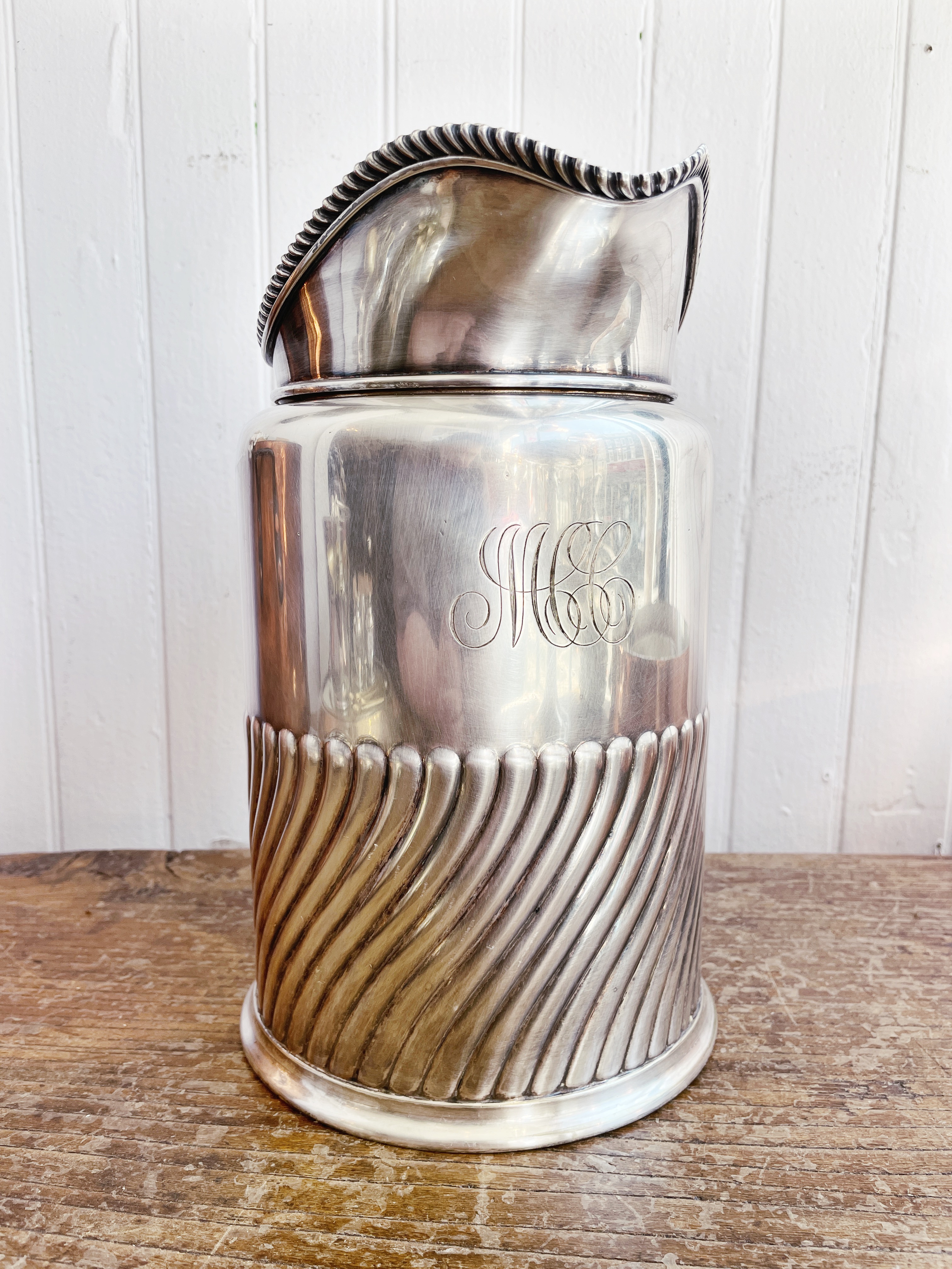 Antique Tiffany and Co Silver Plated Lidded Water Pitcher