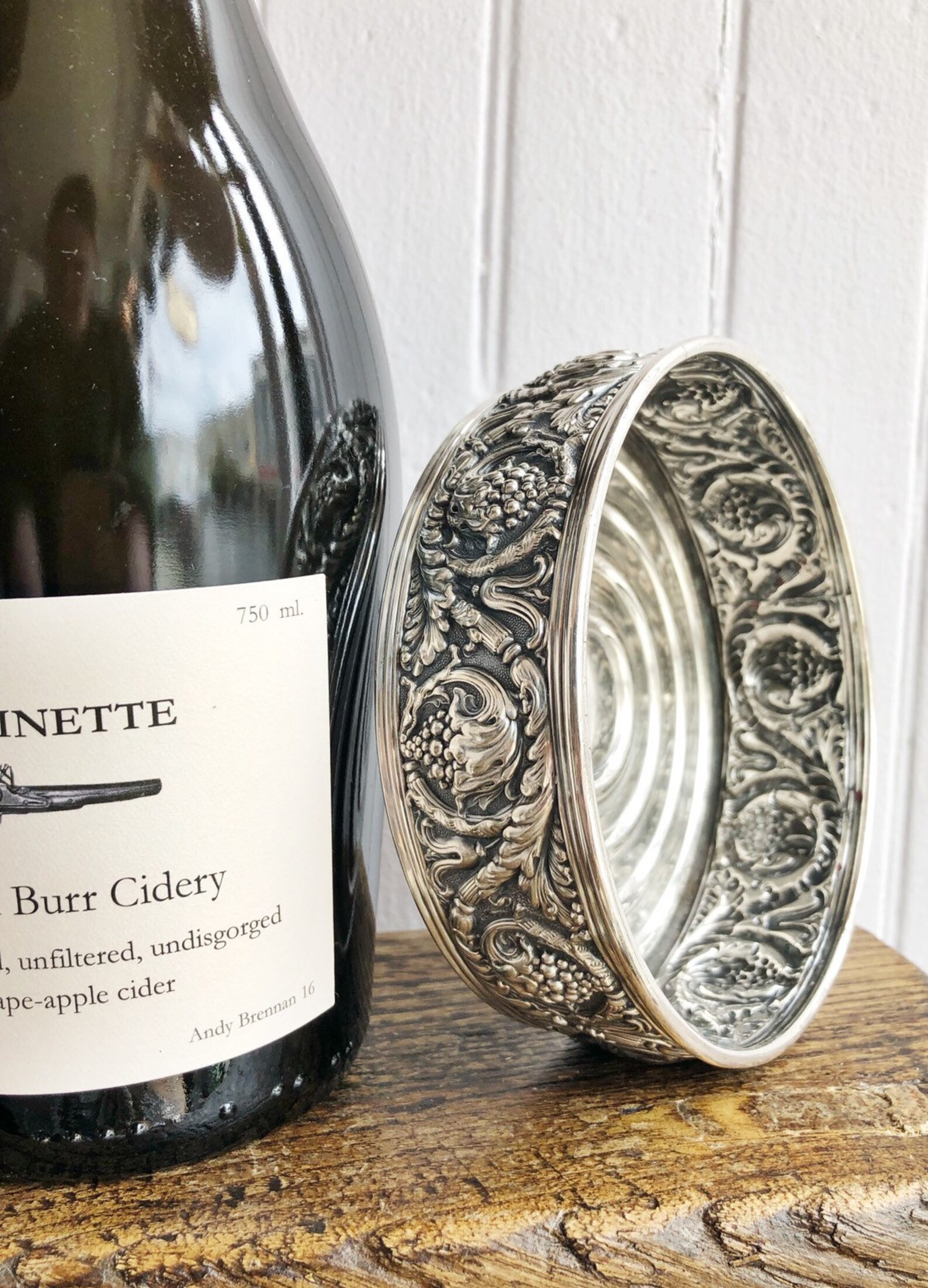 Antique Tiffany and Co Silver Plated Wine Coaster - Batterby House
