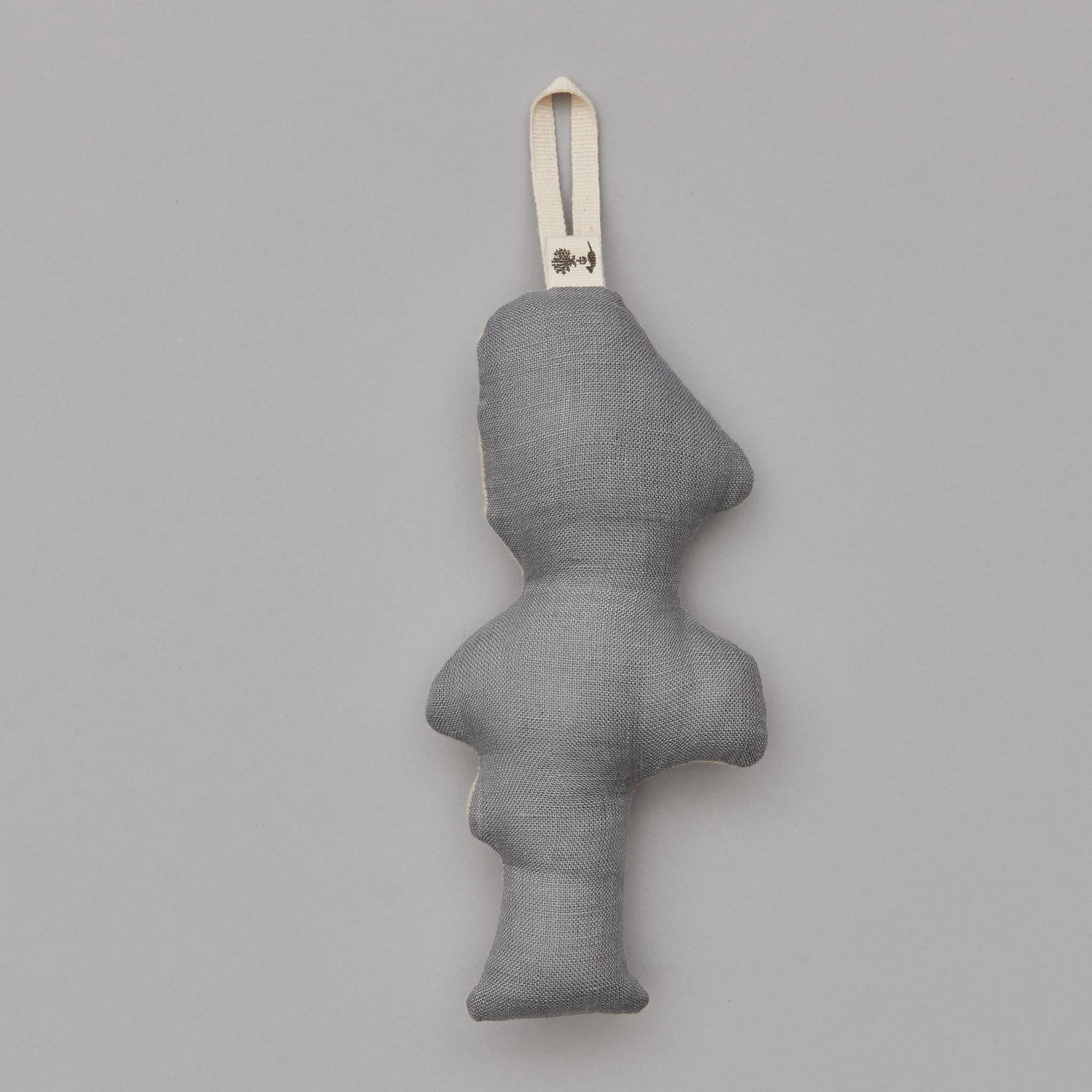 Embroidered Linen Chipmunk with Mushroom Ornament