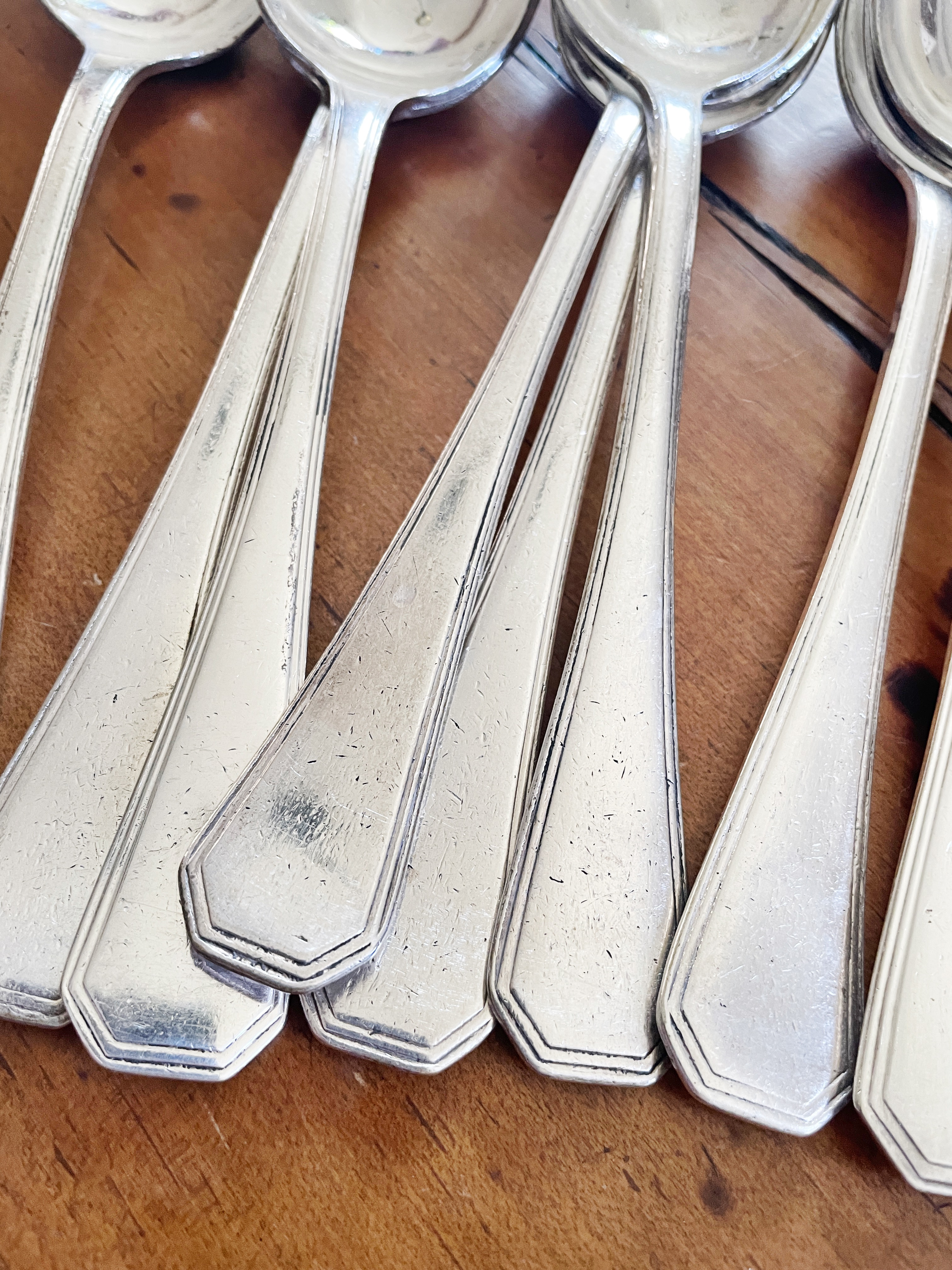 Antique Christofle Silver Tablespoons from Chargeurs Réunis Ocean Liner