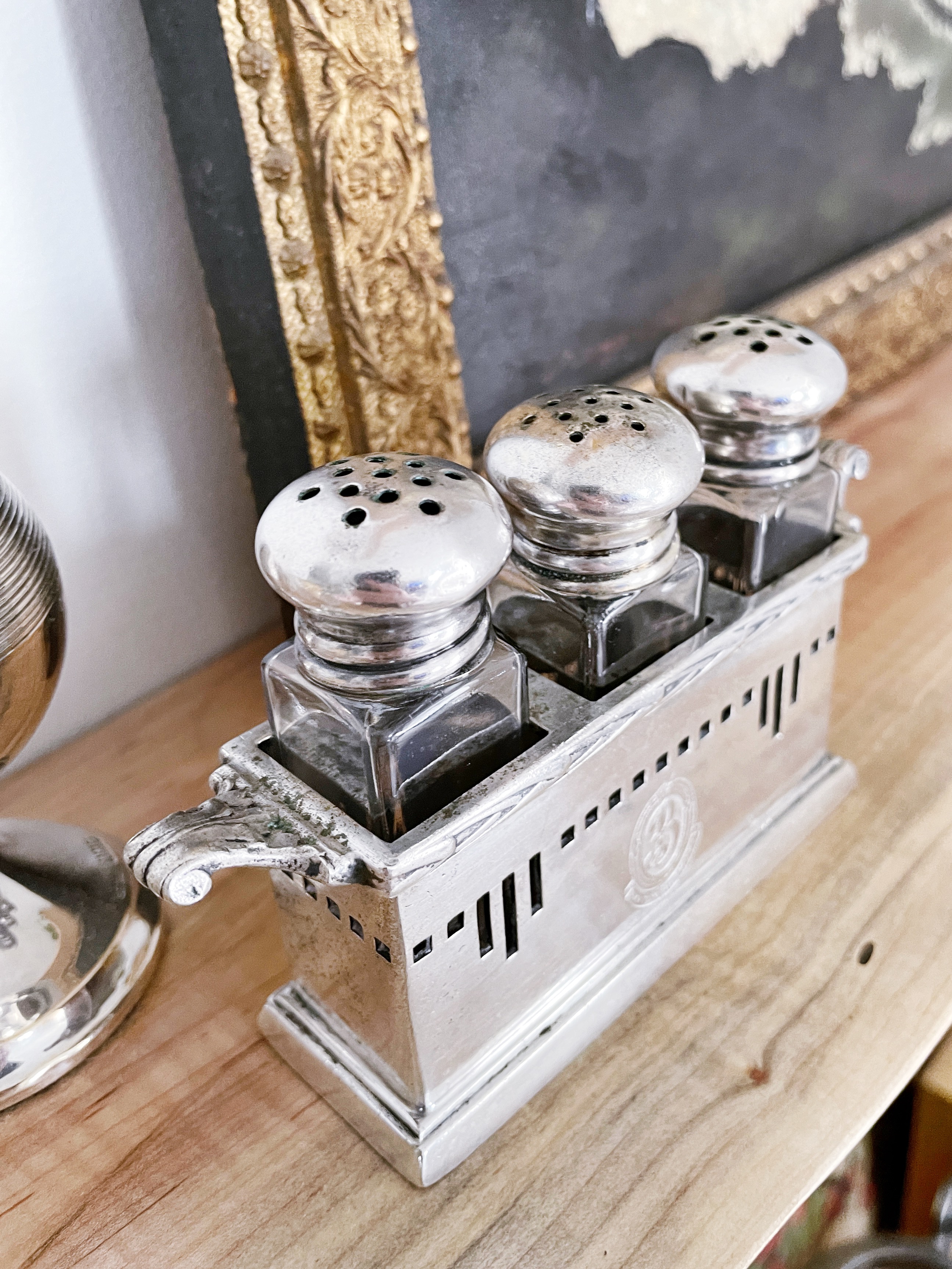 1929 Silver Plated Biltmore Hotel Salt & Pepper Set - Batterby House