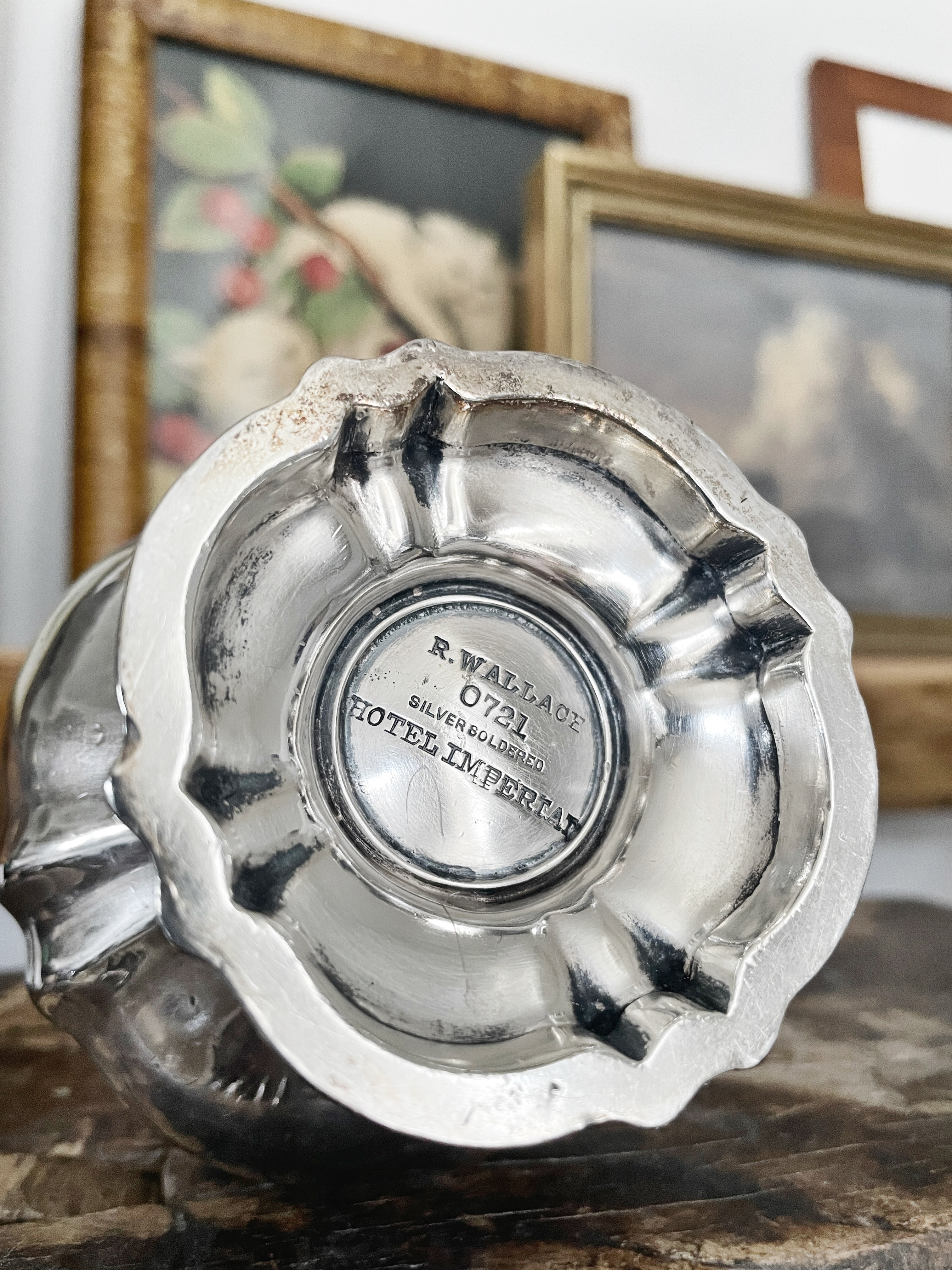 Antique Silver Plated Vase from Hotel Imperial in New York City