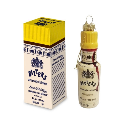 Bitters Bottle Cocktail Holiday Ornament 