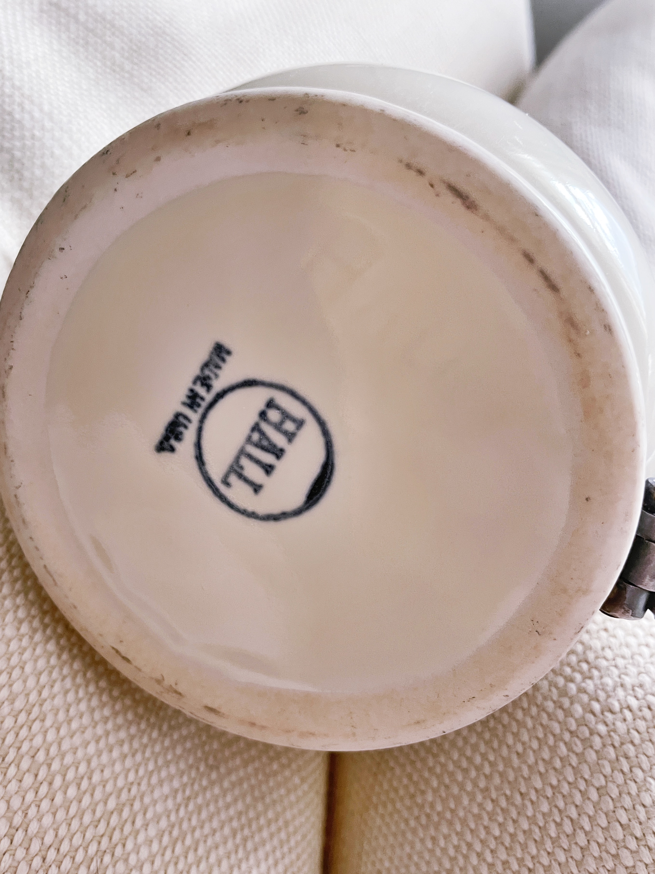1961 Ivory China and Silver Teapot from The Water Tower Inn in Chicago