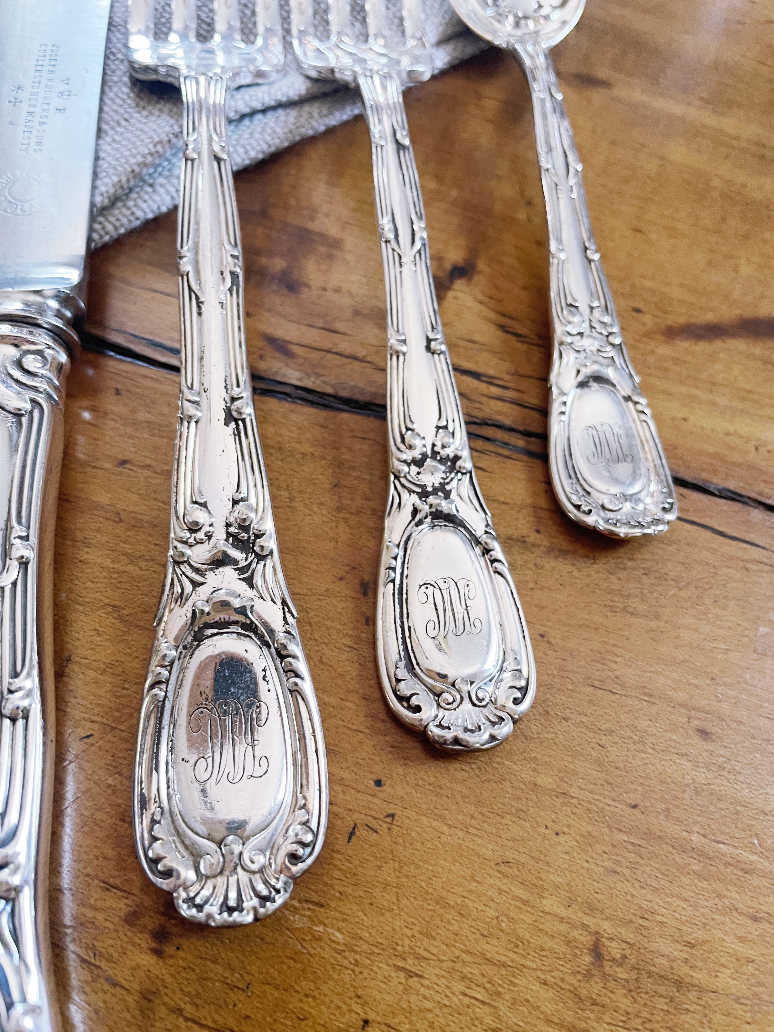 Antique Silver Plated Tiffany & Co Flatware Service for 6