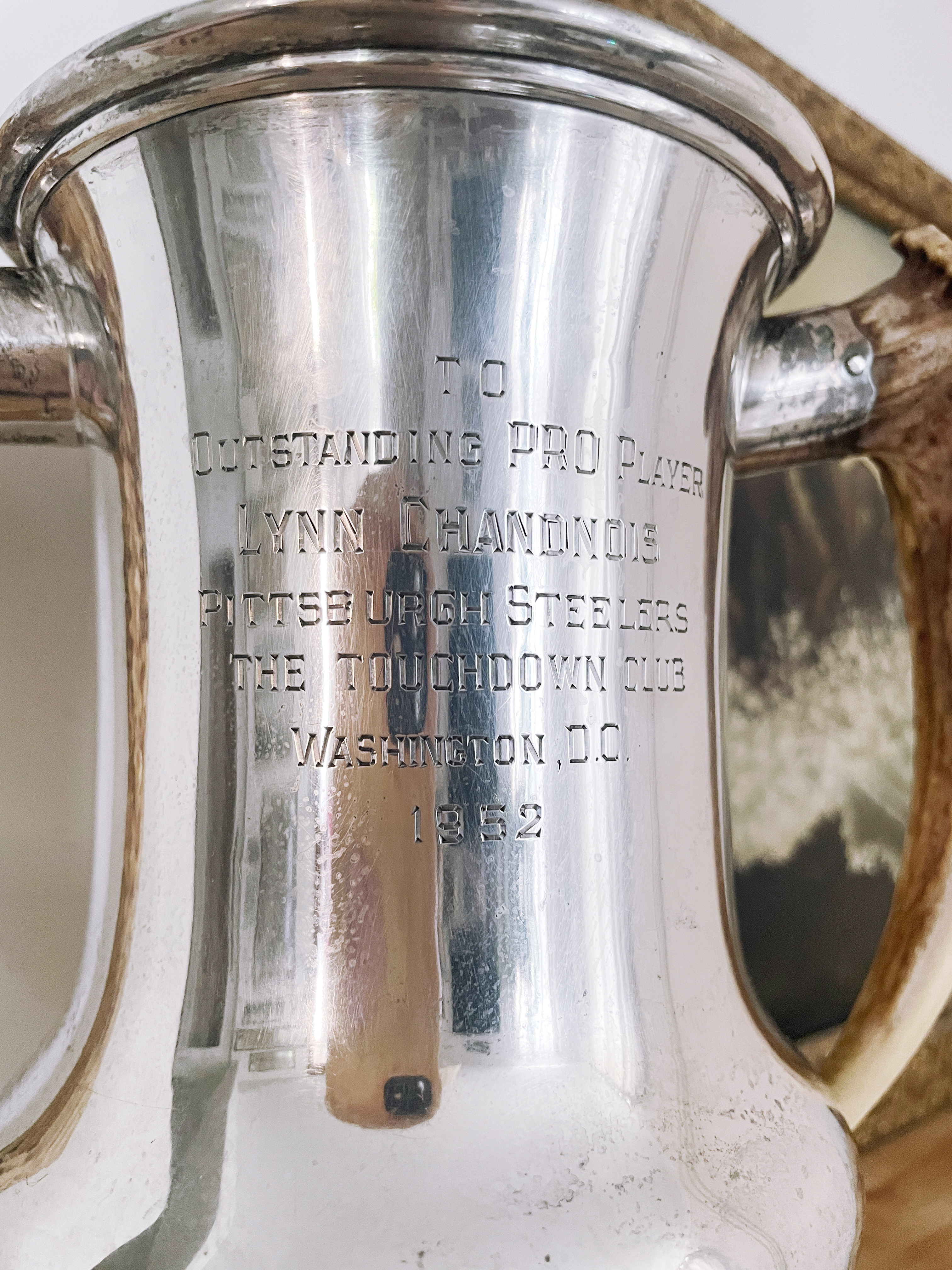 1952 Sterling Silver and Antler Touchdown Club NFL Player of The