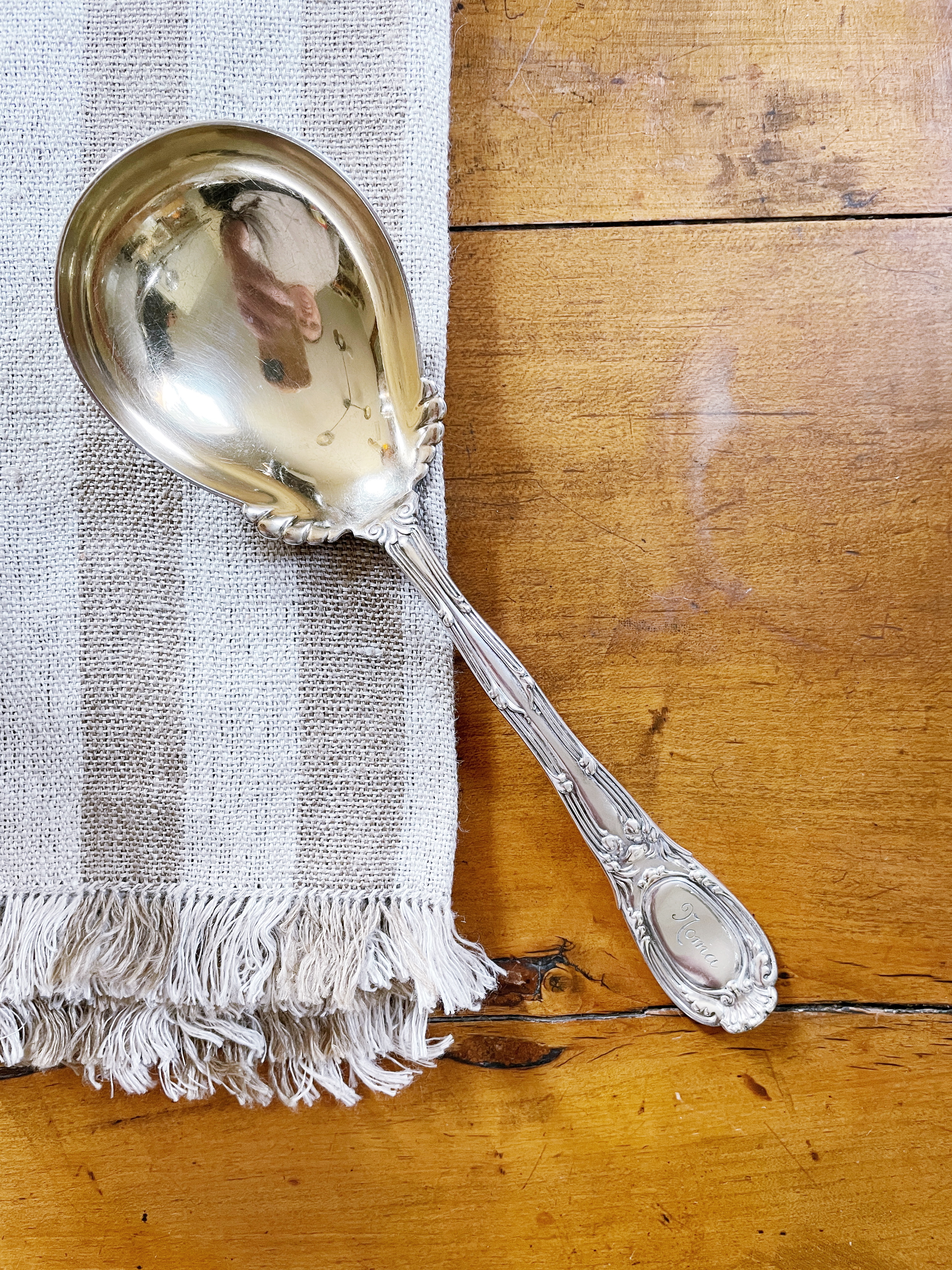 Antique Tiffany & Co Silver Serving Spoon from JJ Astor Yacht Noma