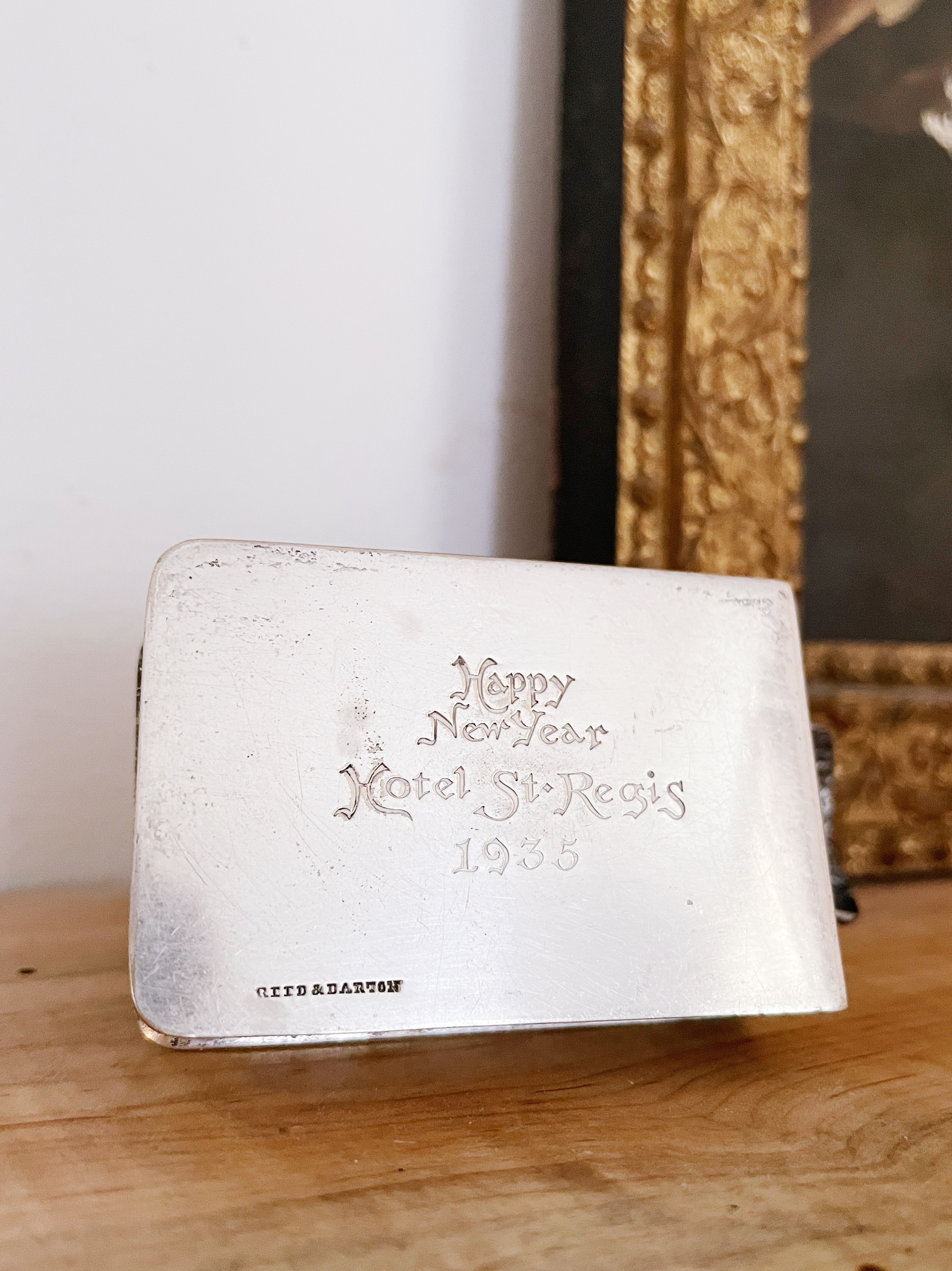 1935 New Years Eve Matchbox Holder from The St Regis Hotel