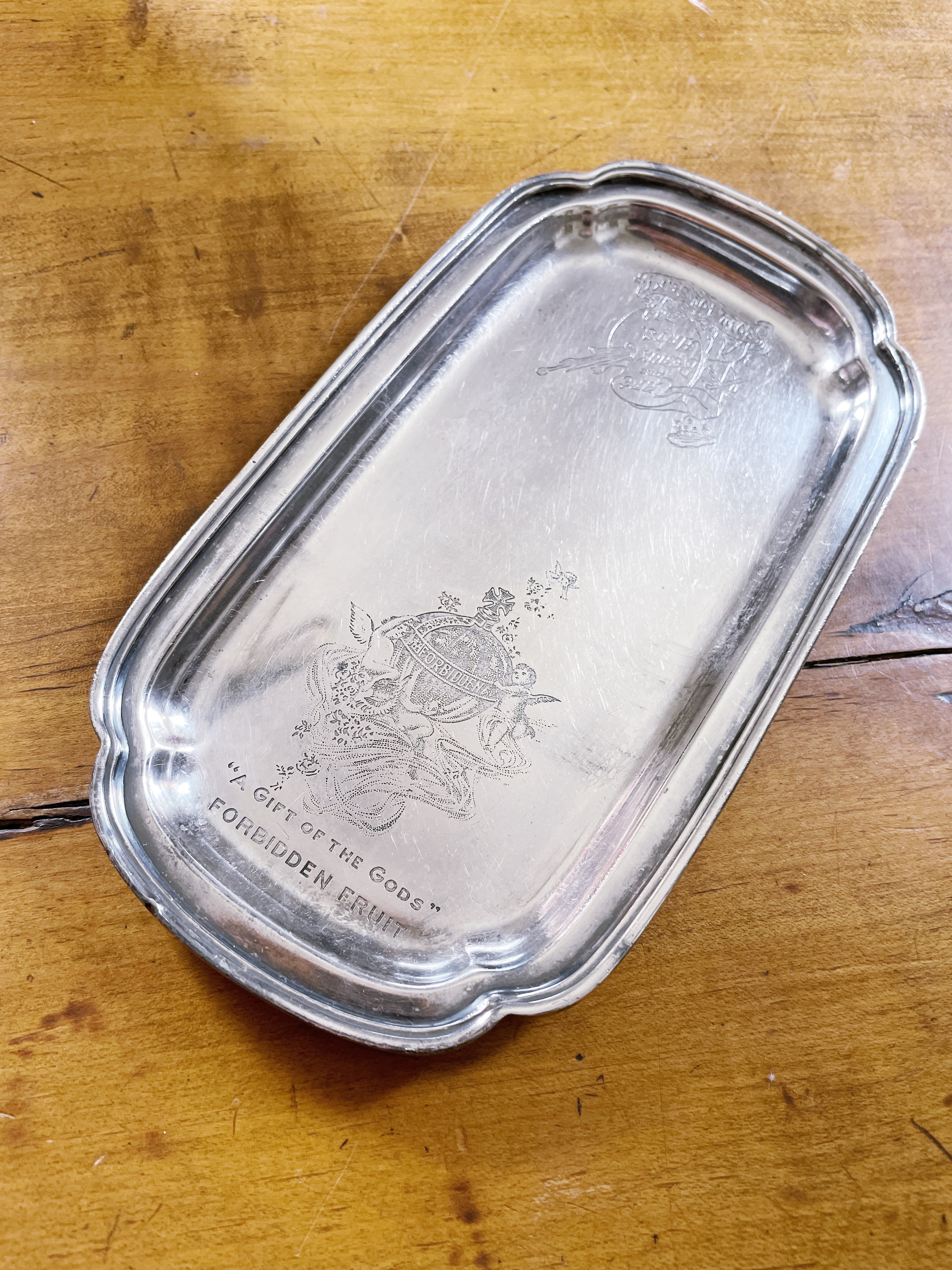 Antique Silver Tip Tray from The Cafe des Beaux Arts NYC