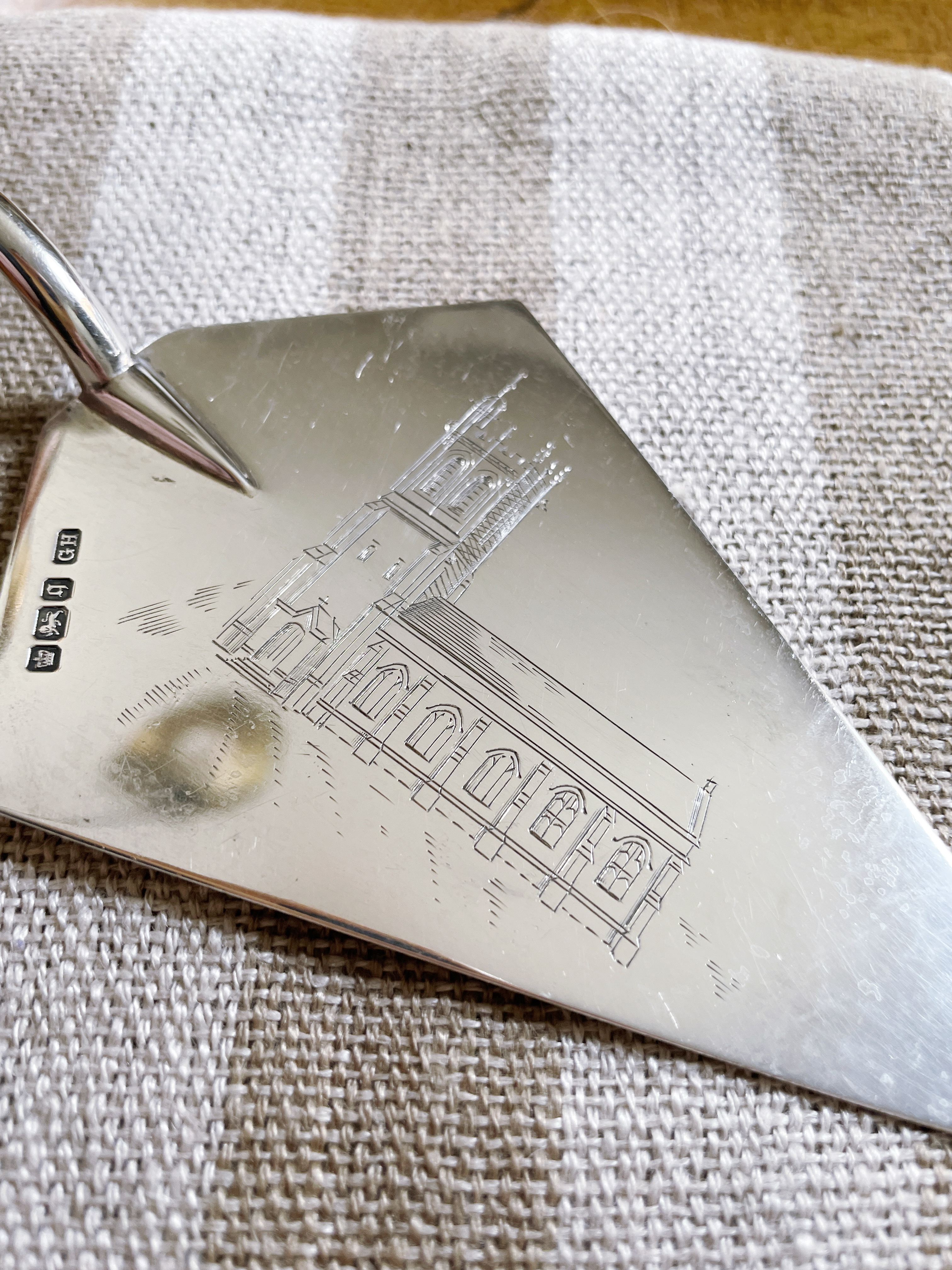 Antique English 1910 Sterling Silver Presentation Trowel