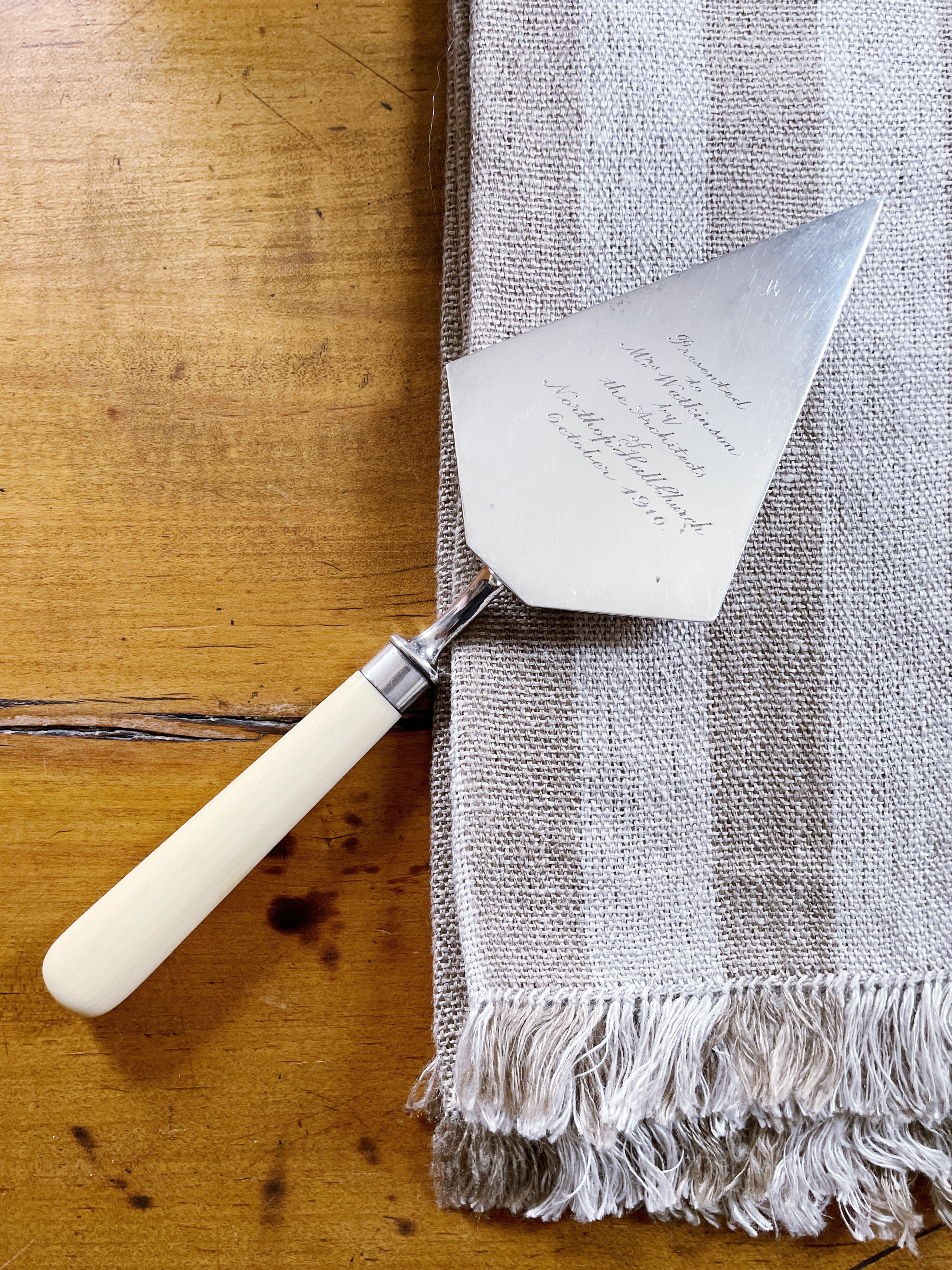 Antique English 1910 Sterling Silver Presentation Trowel