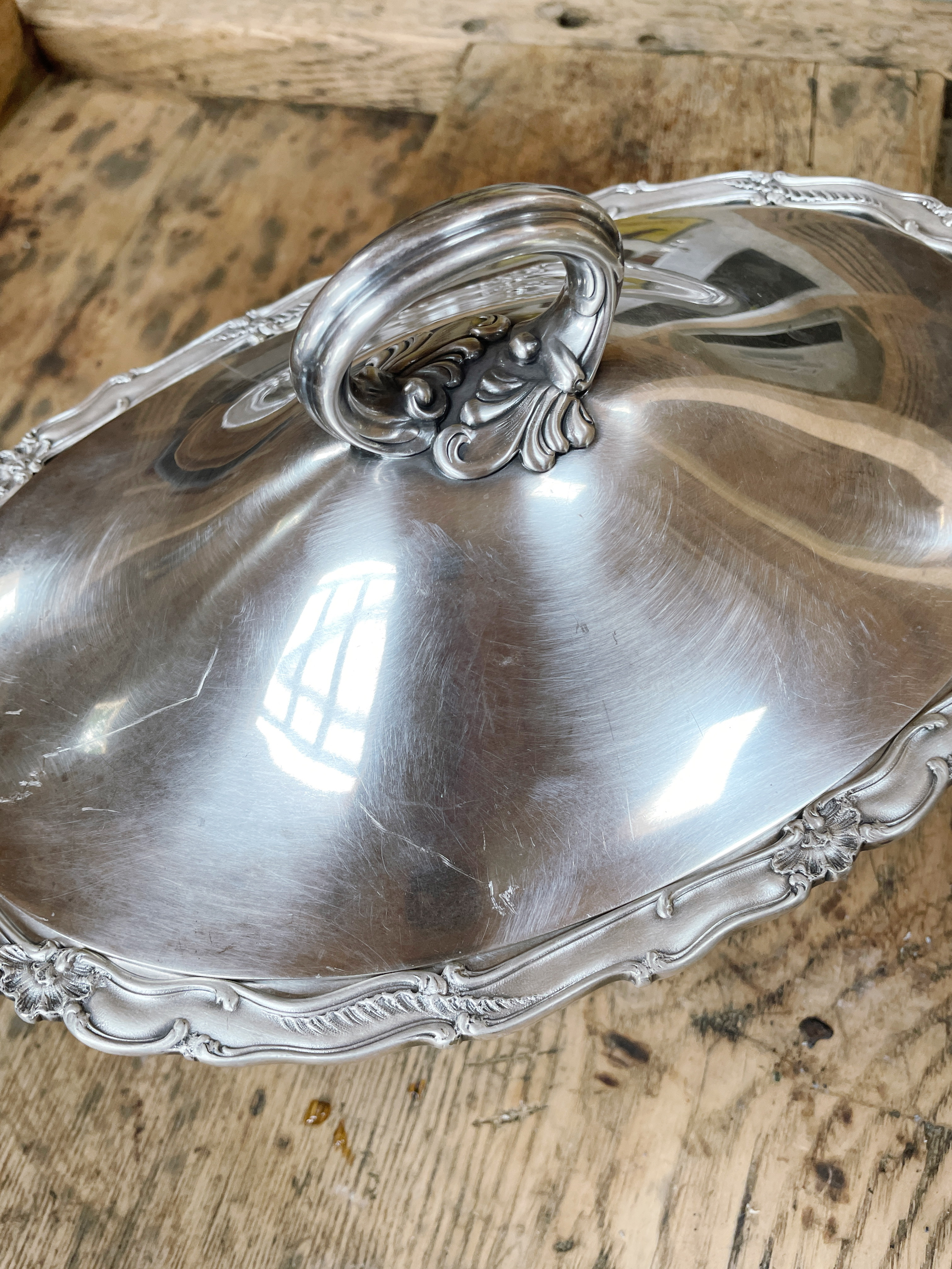 1887 Silver Plated Tureen from Steam Yacht Punjaub