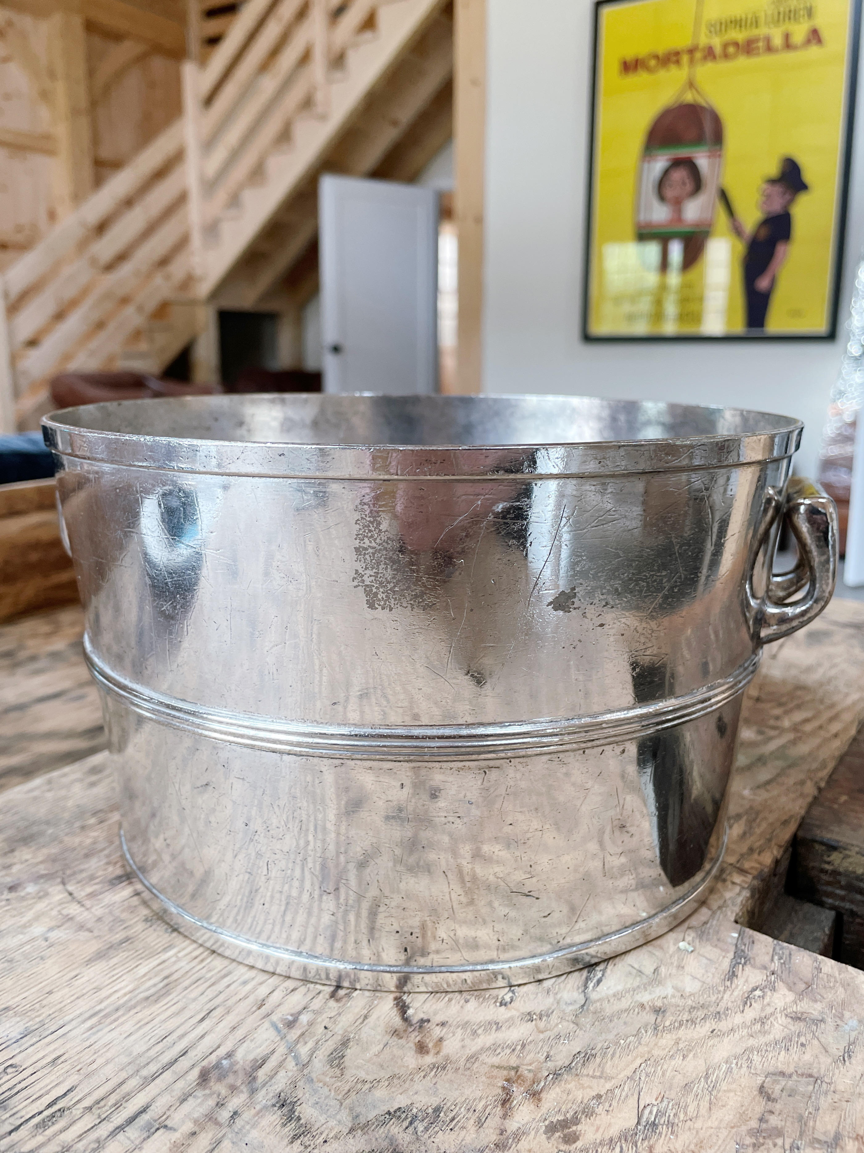 Antique Silver Plated Ice Bucket from Bismarck Garden Chicago