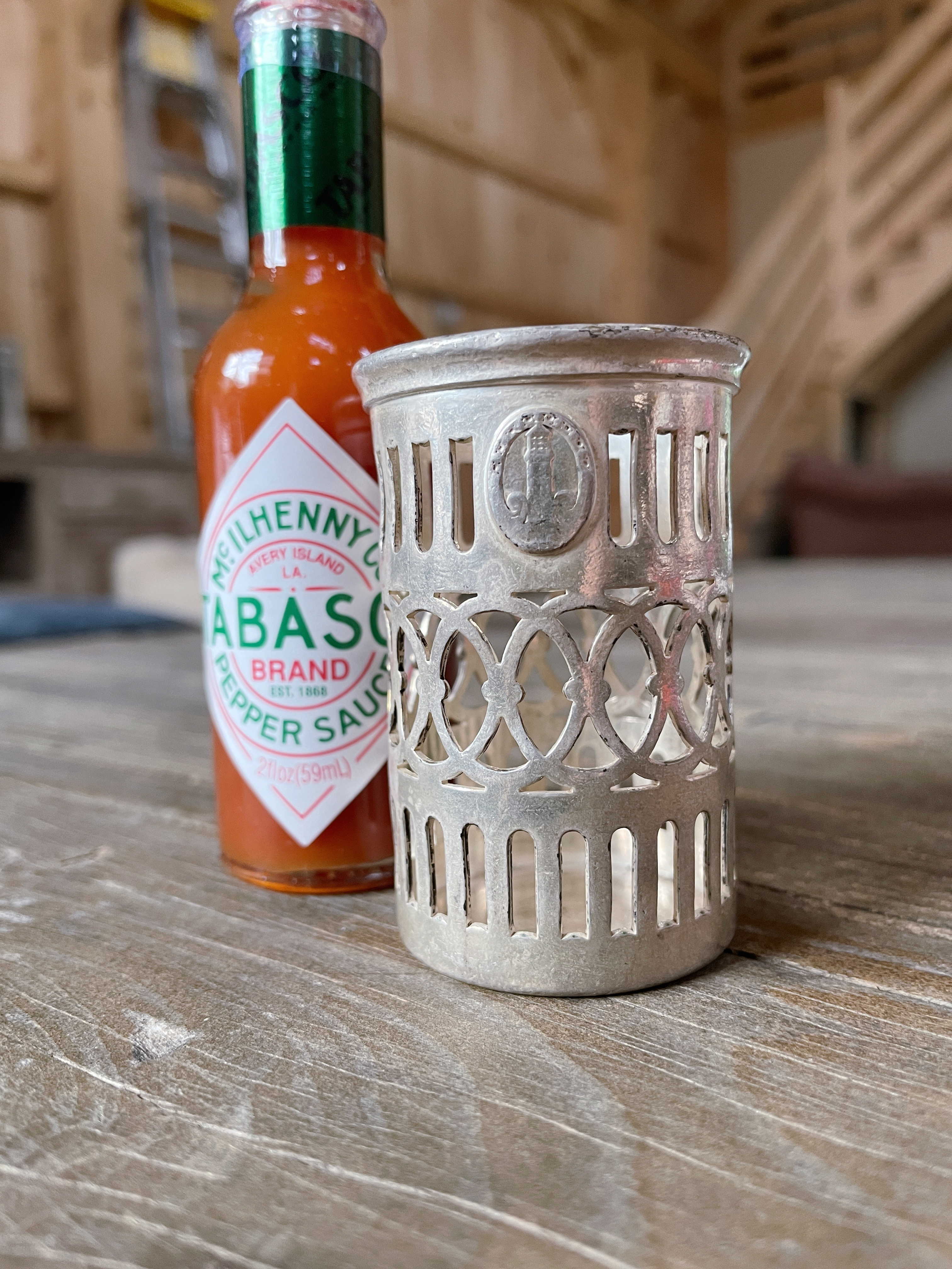 1924 Silver Plated Hotel Traymore Tabasco Bottle Holder