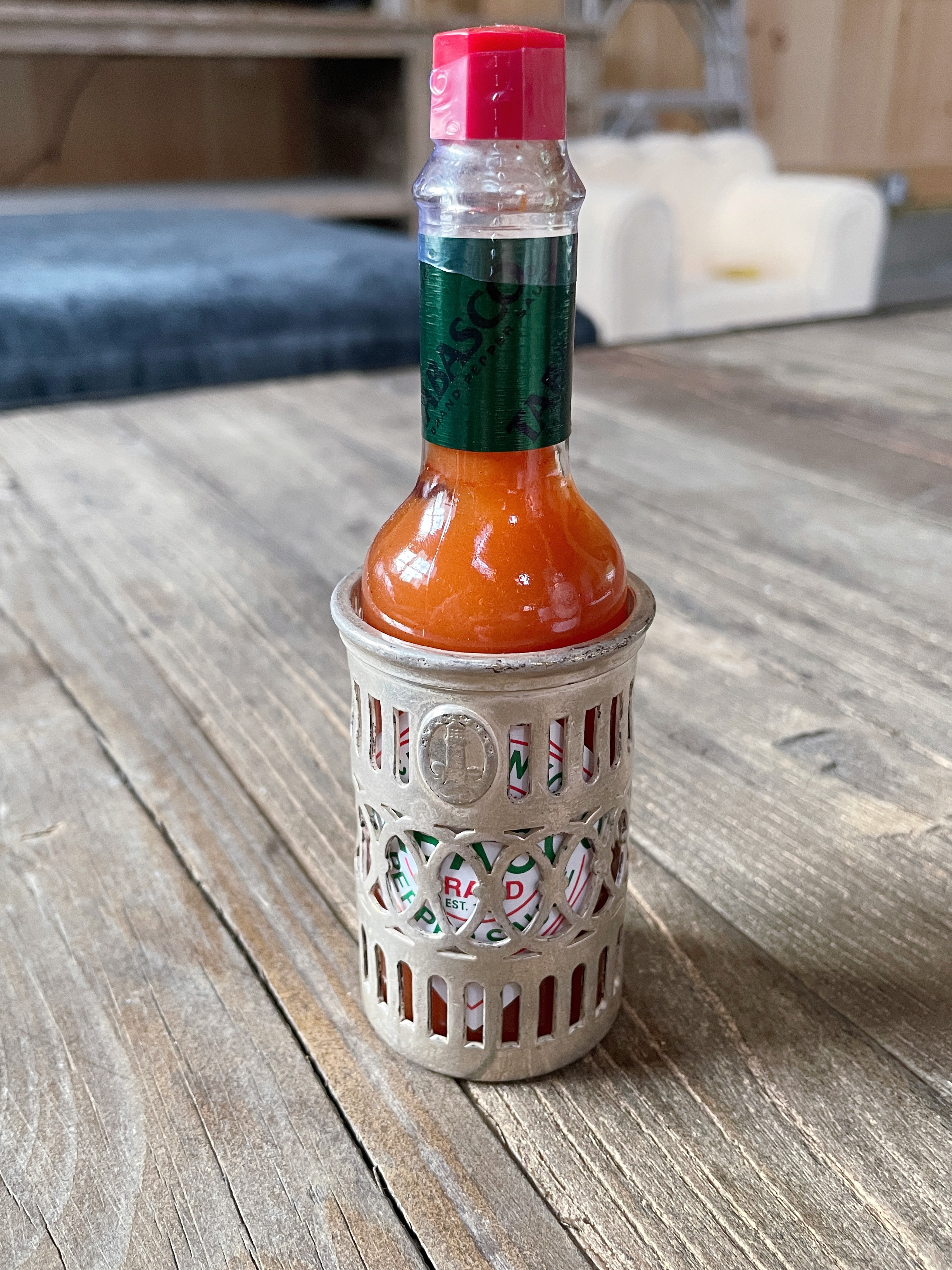 1924 Silver Plated Hotel Traymore Tabasco Bottle Holder