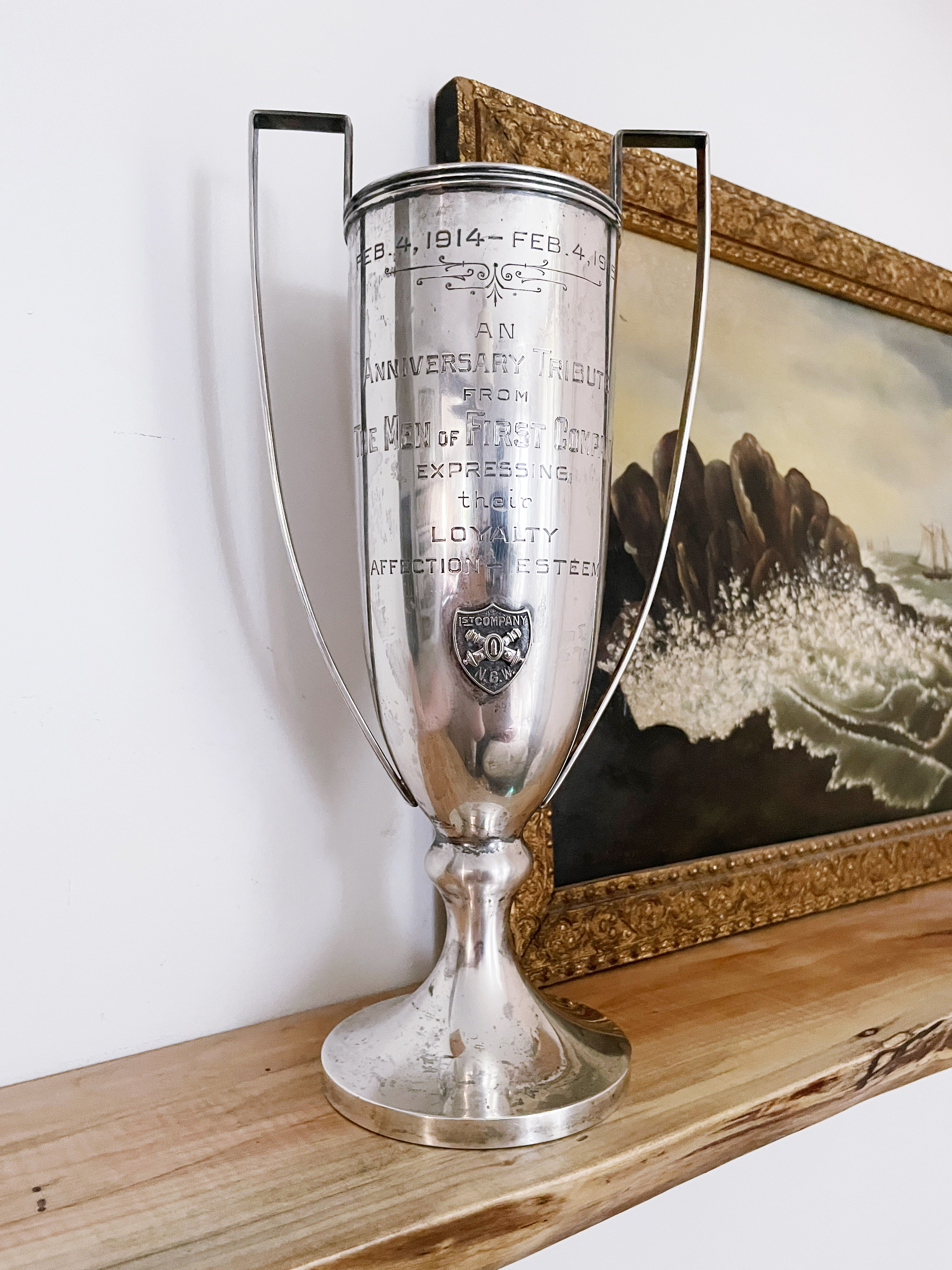 1915 Sterling Silver Washington State National Guard Trophy