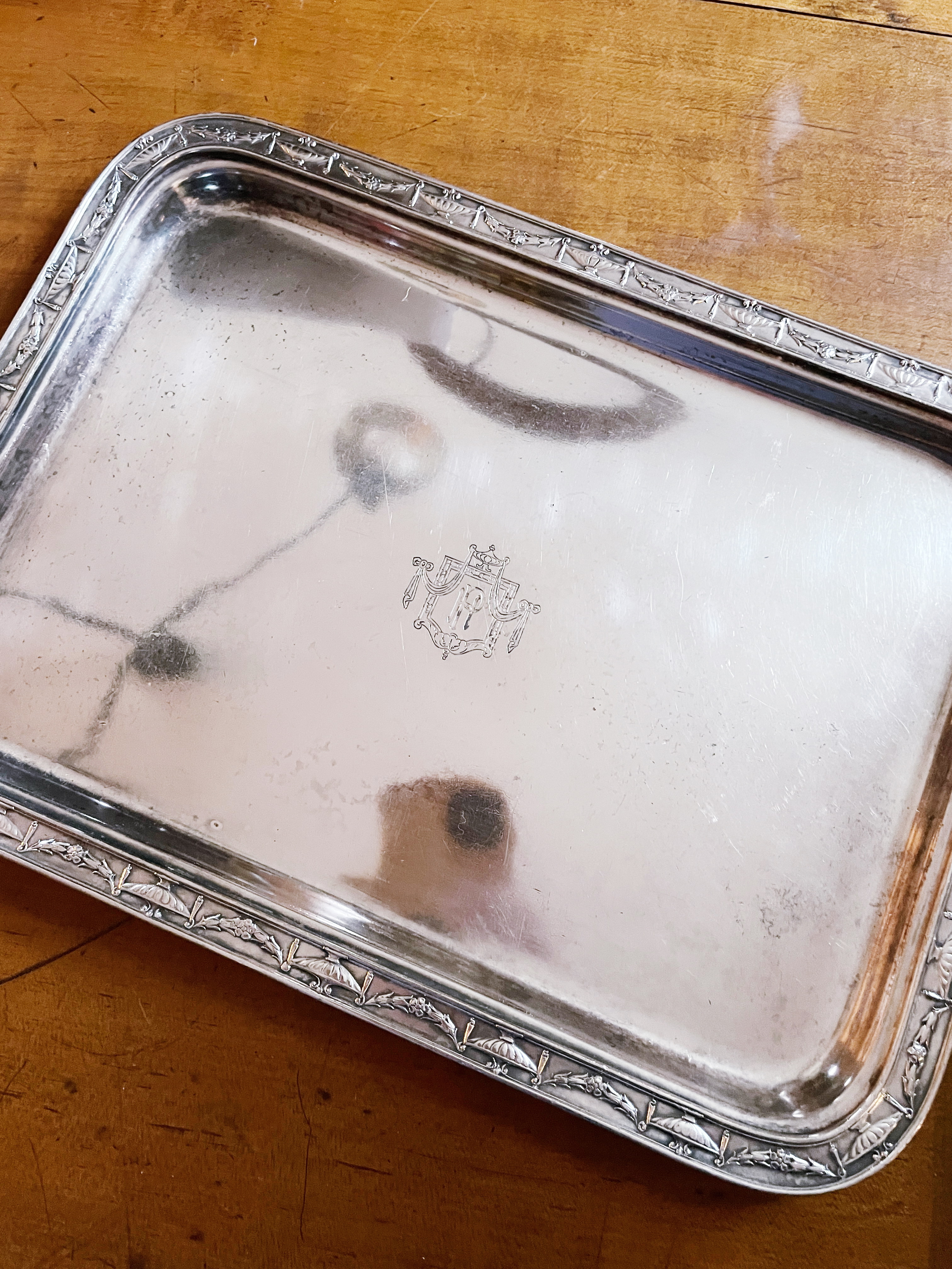 Antique Silver Plated Serving Platter from The Hotel Pennsylvania NYC