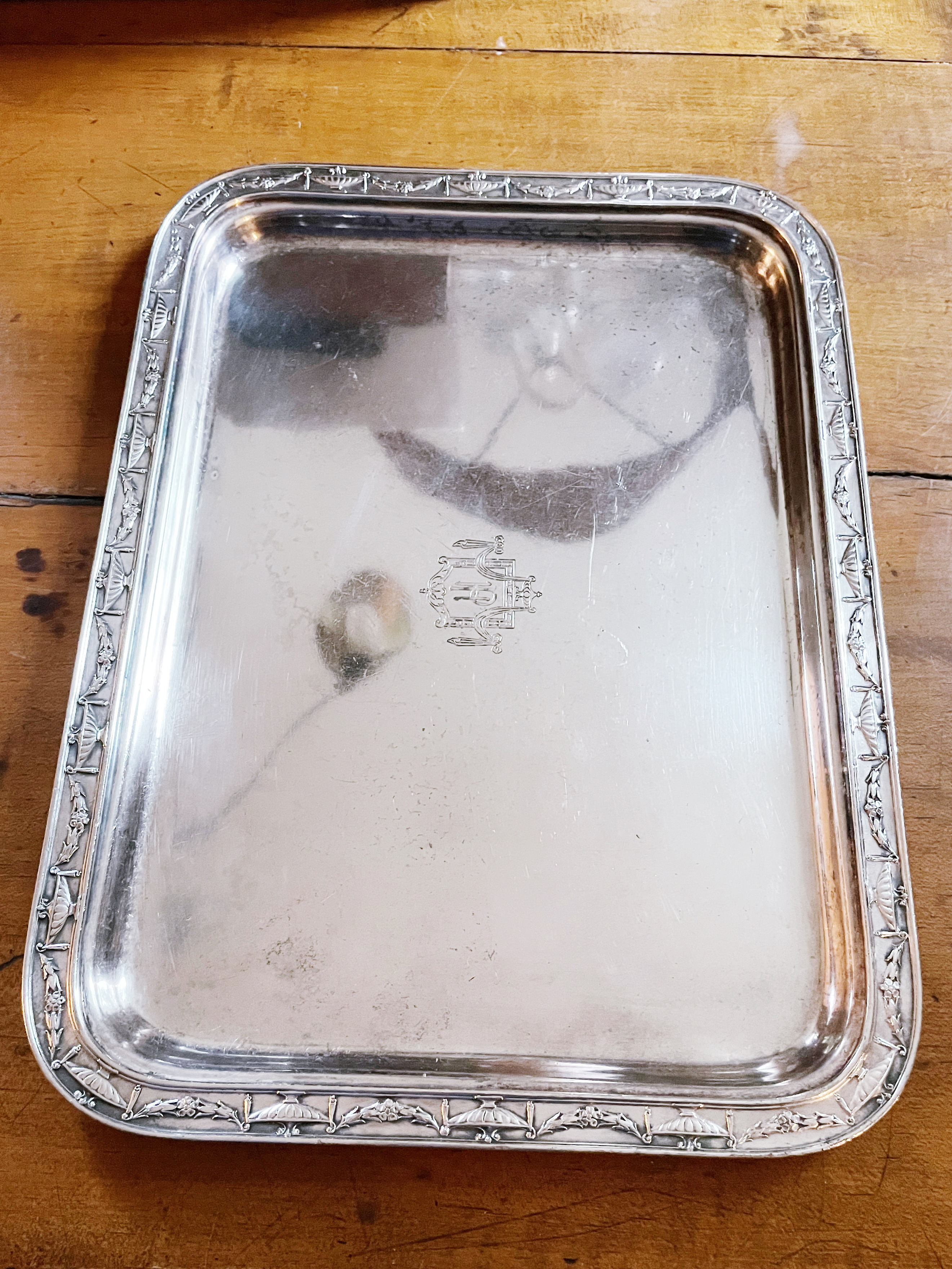 Antique Silver Plated Serving Platter from The Hotel Pennsylvania NYC