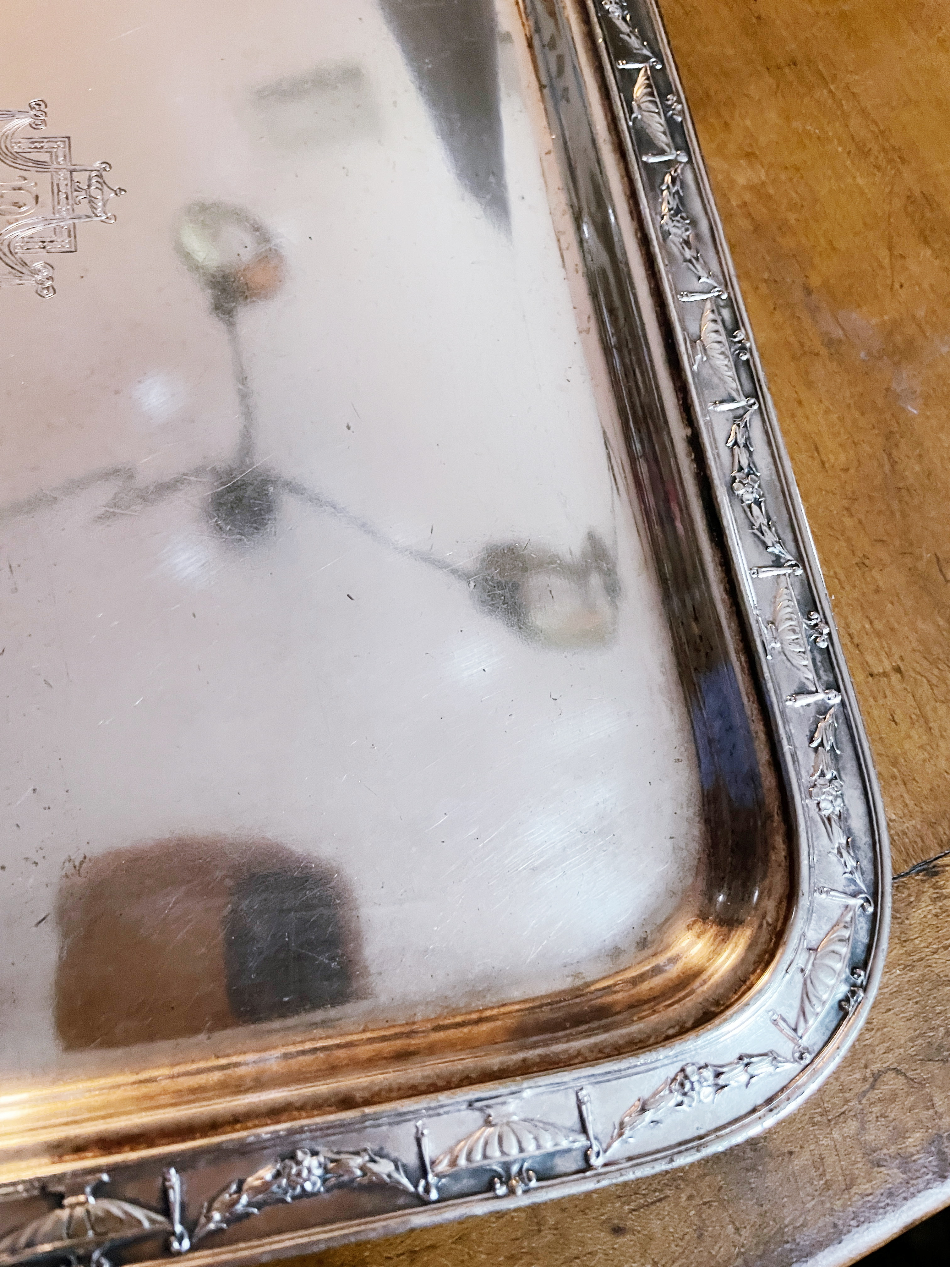 Antique Silver Plated Serving Platter from The Hotel Pennsylvania NYC