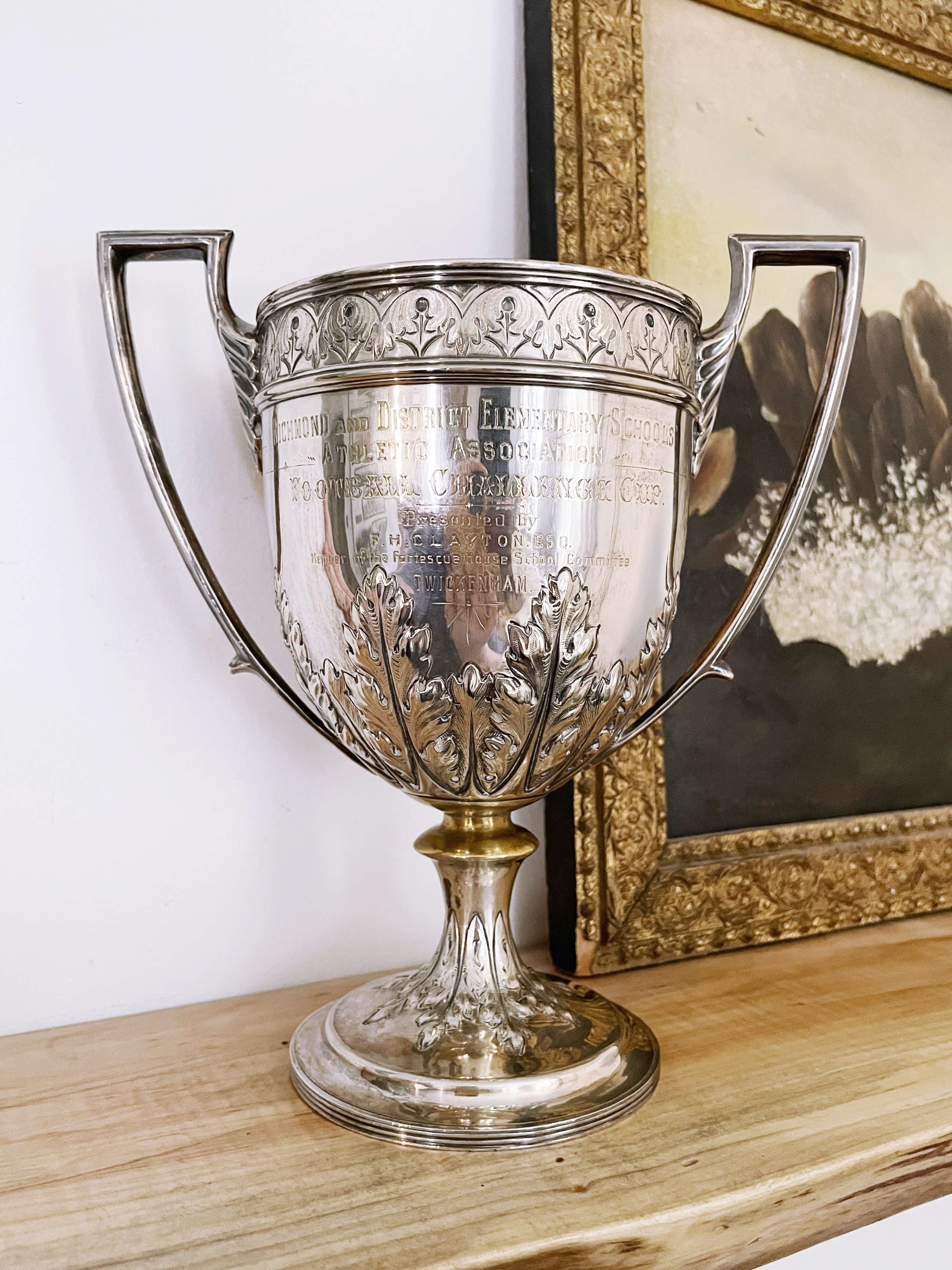 1898 Silver Plated English Football Trophy