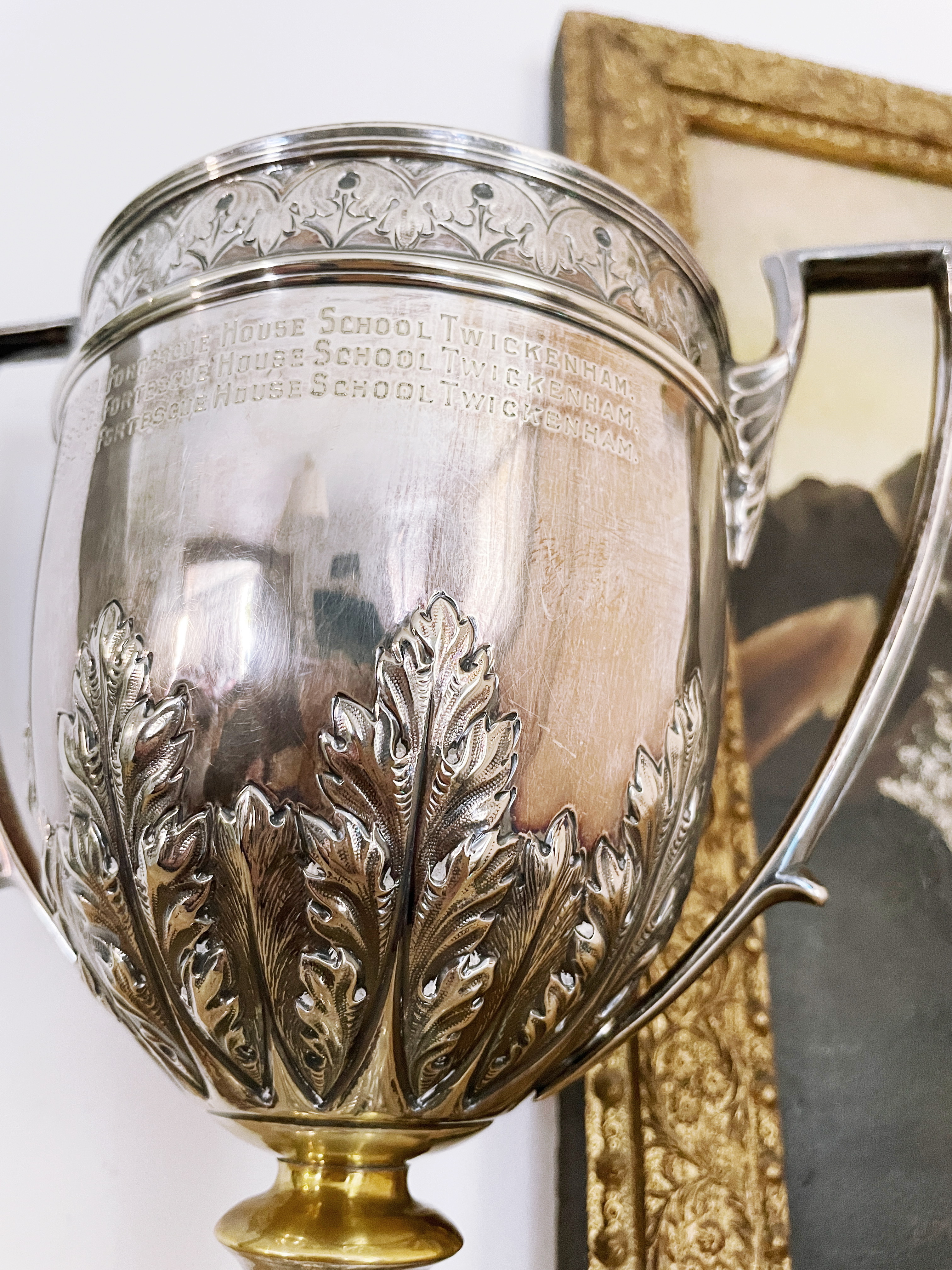 1898 Silver Plated English Football Trophy